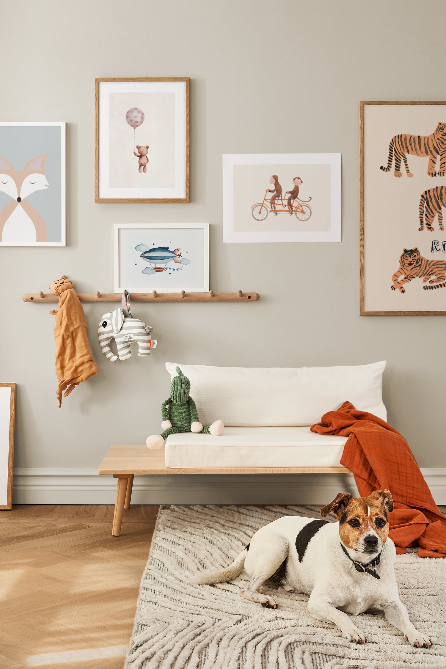 Monkey Ride Poster - Braun/beige/orange