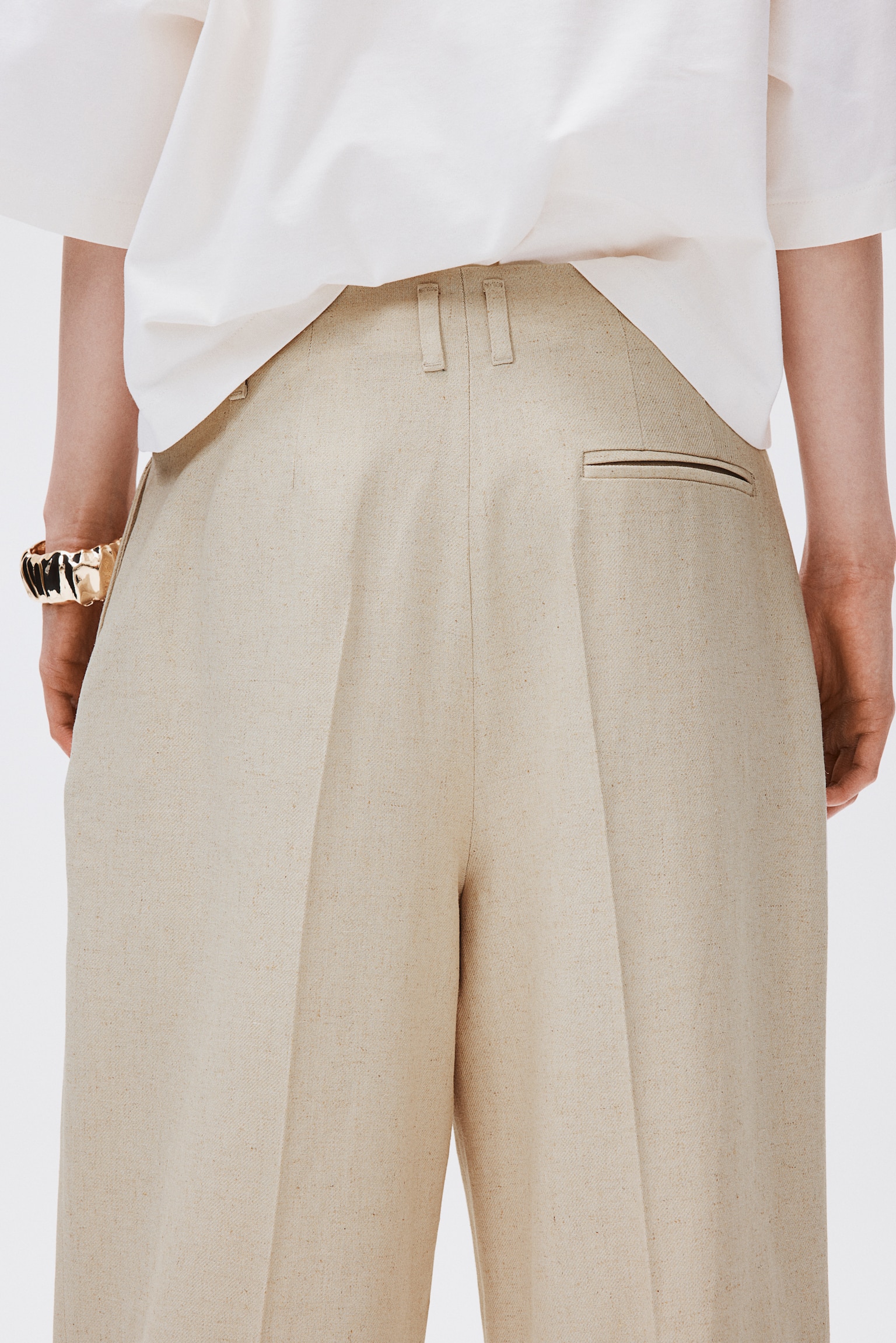 Tailored Pants - Light beige/Light dusty blue/Pinstripe - 4