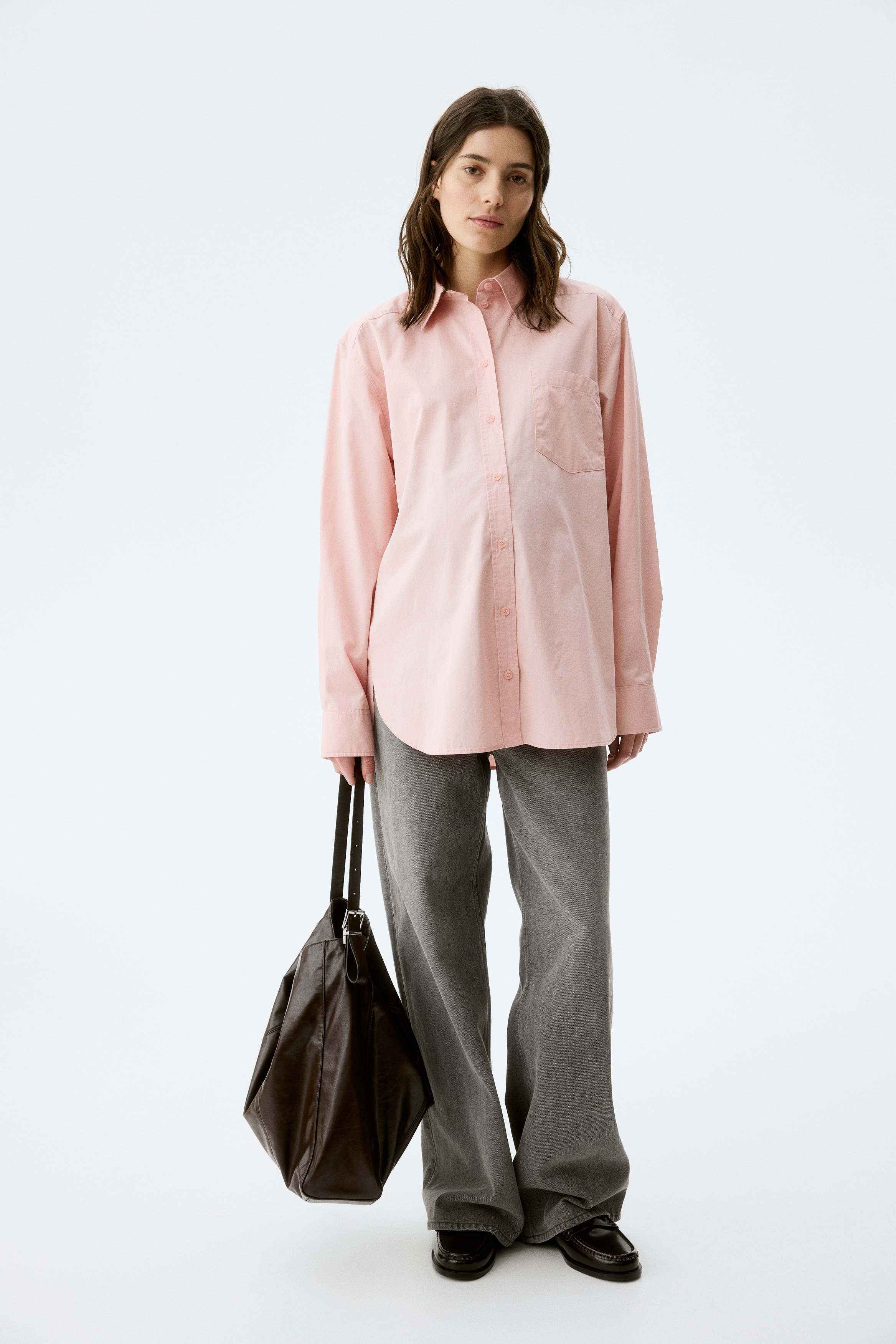 MAMA Cotton Poplin Shirt from H&M - $44.99