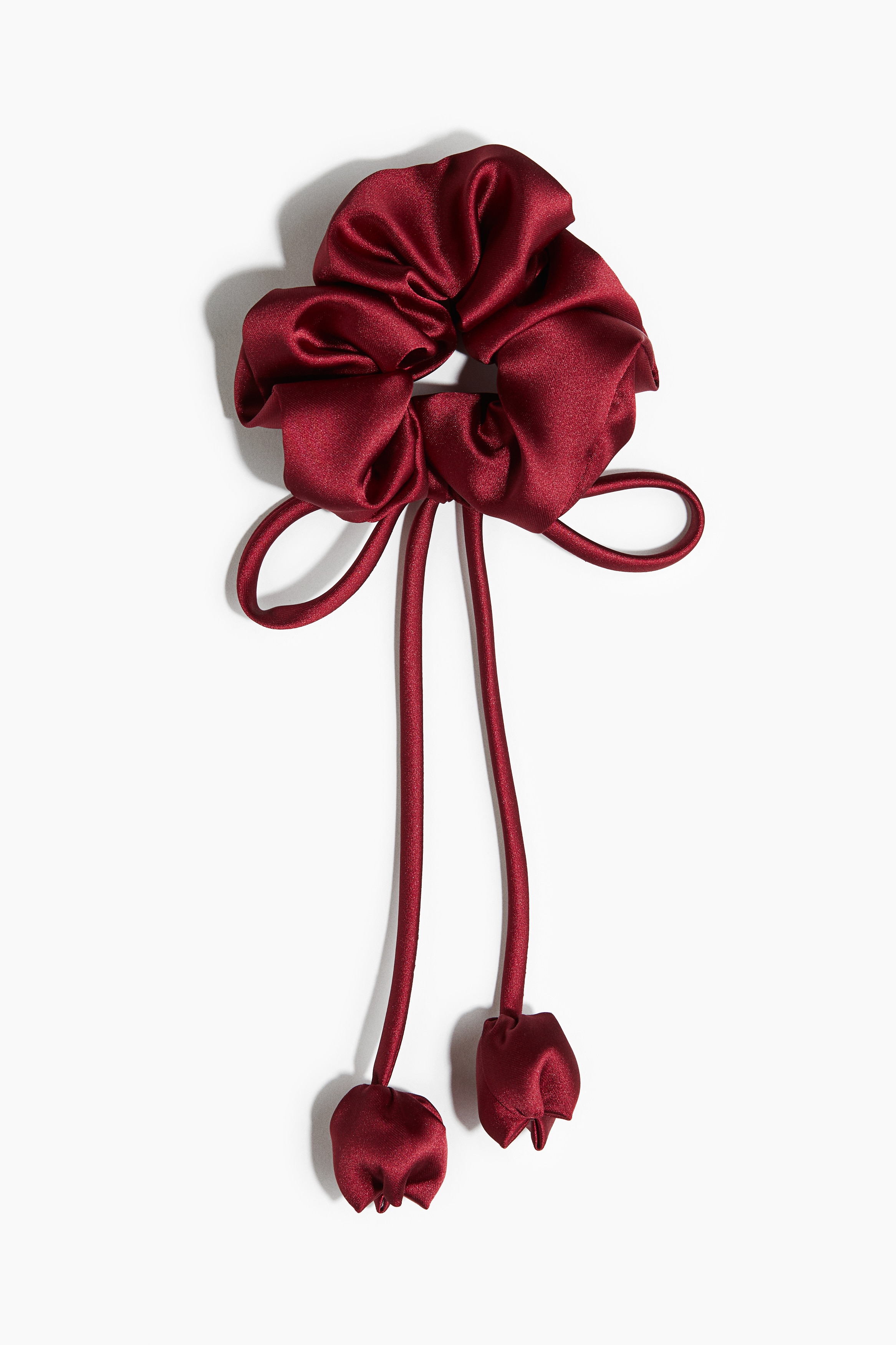 Dam - Röd Scrunchie med rosett  - H&M