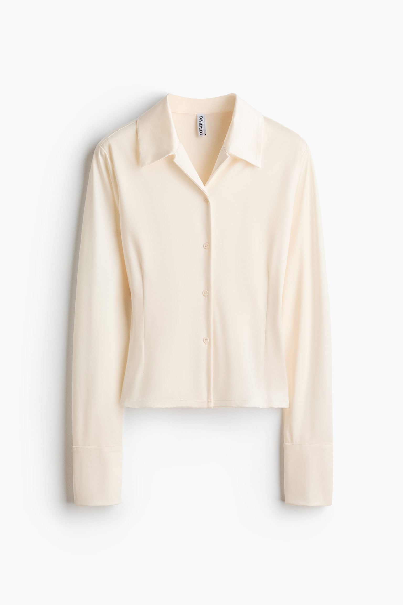 Chemise ajustée en jersey - Crème