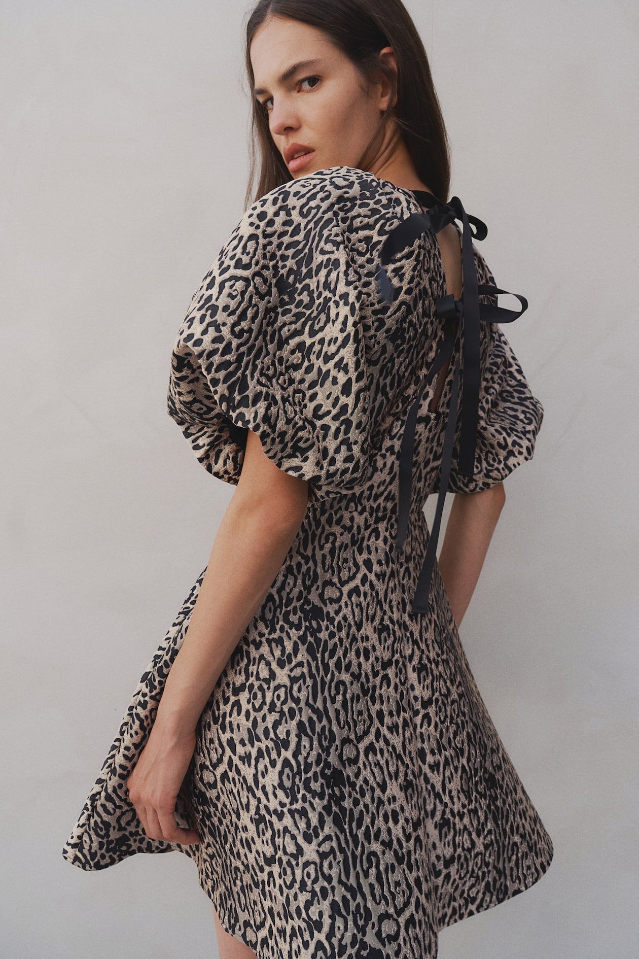 Dress Vestido Leopardo Gris Vestido Animal Print Vestido Leopardo