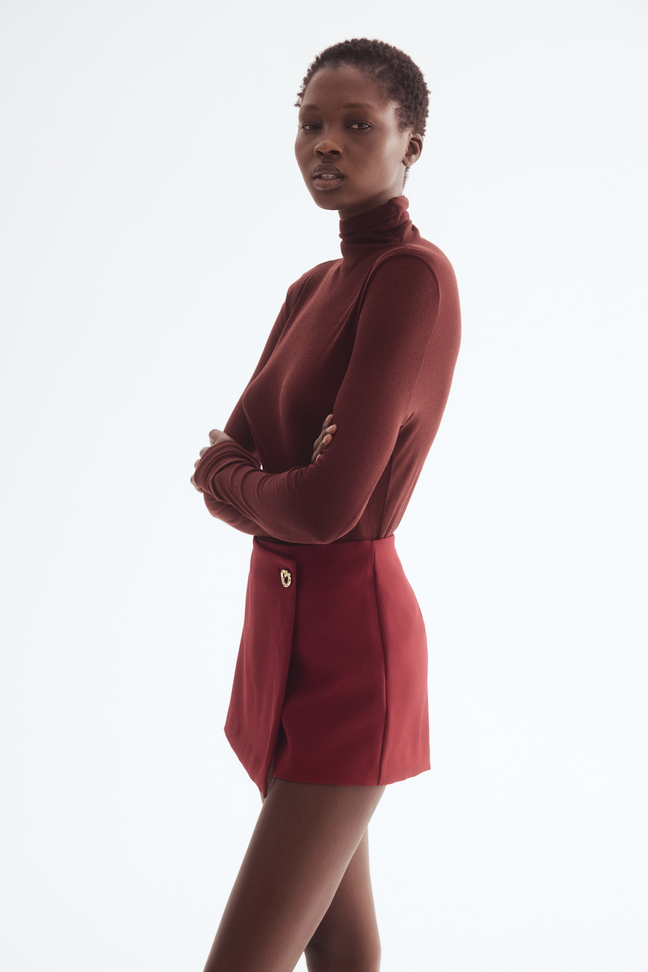 View larger image: Wrap skort - Dark red - Ladies | H&M IN 2