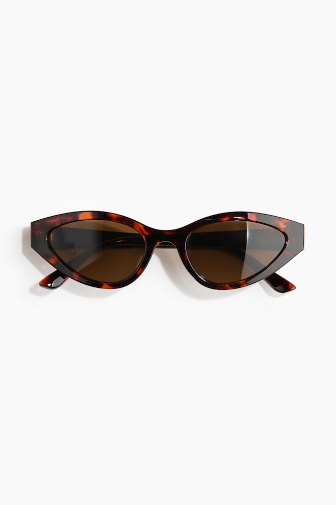Lunettes de soleil cat-eye - Marron/motif écaille de tortue/Noir - 1