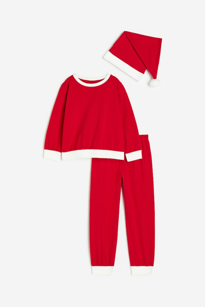 3-teiliges Weihnachtsmann-Kostüm - Rot/Weiß - 1