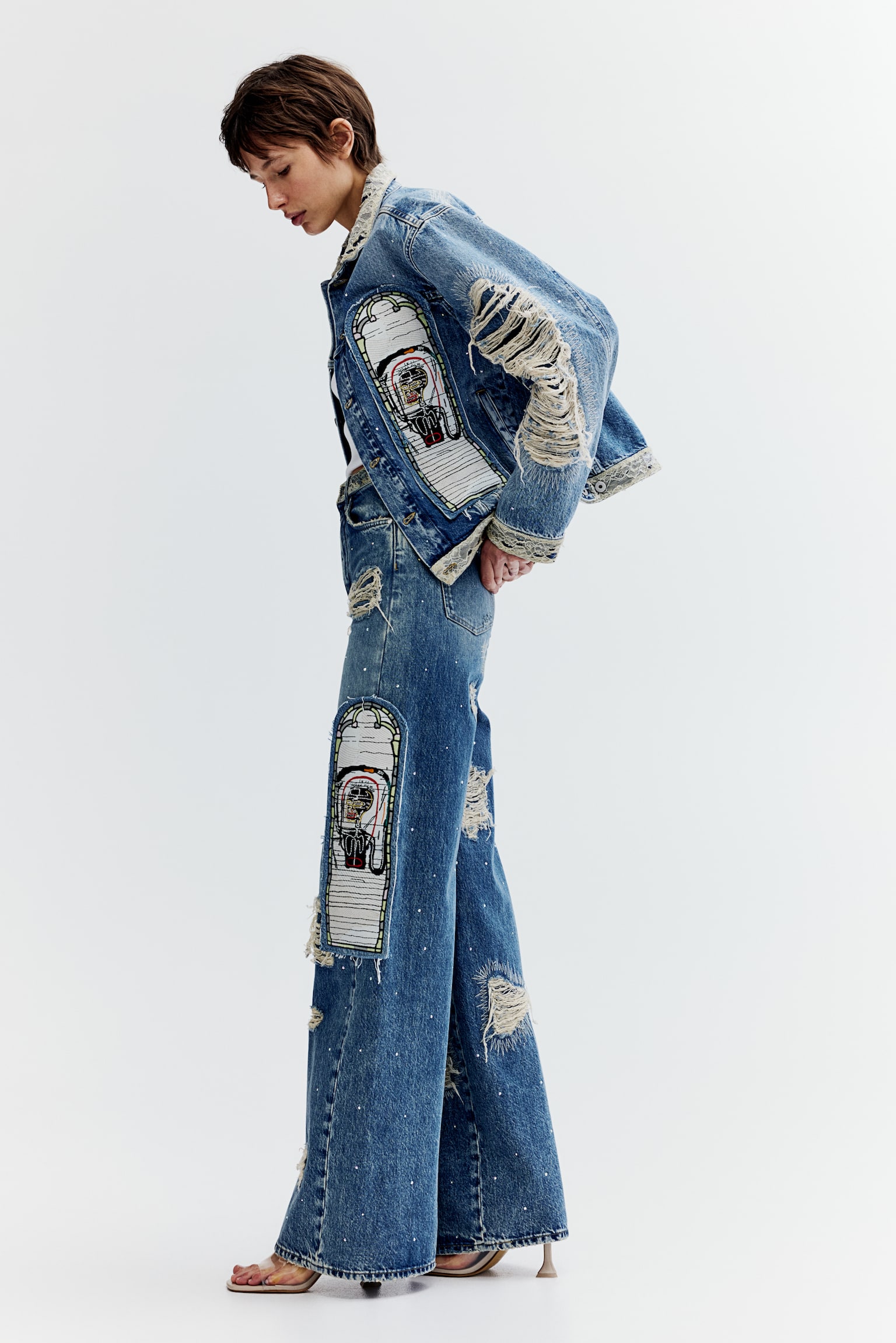 Straight Relaxed High Jeans - Denim blue/Basquiat - 3