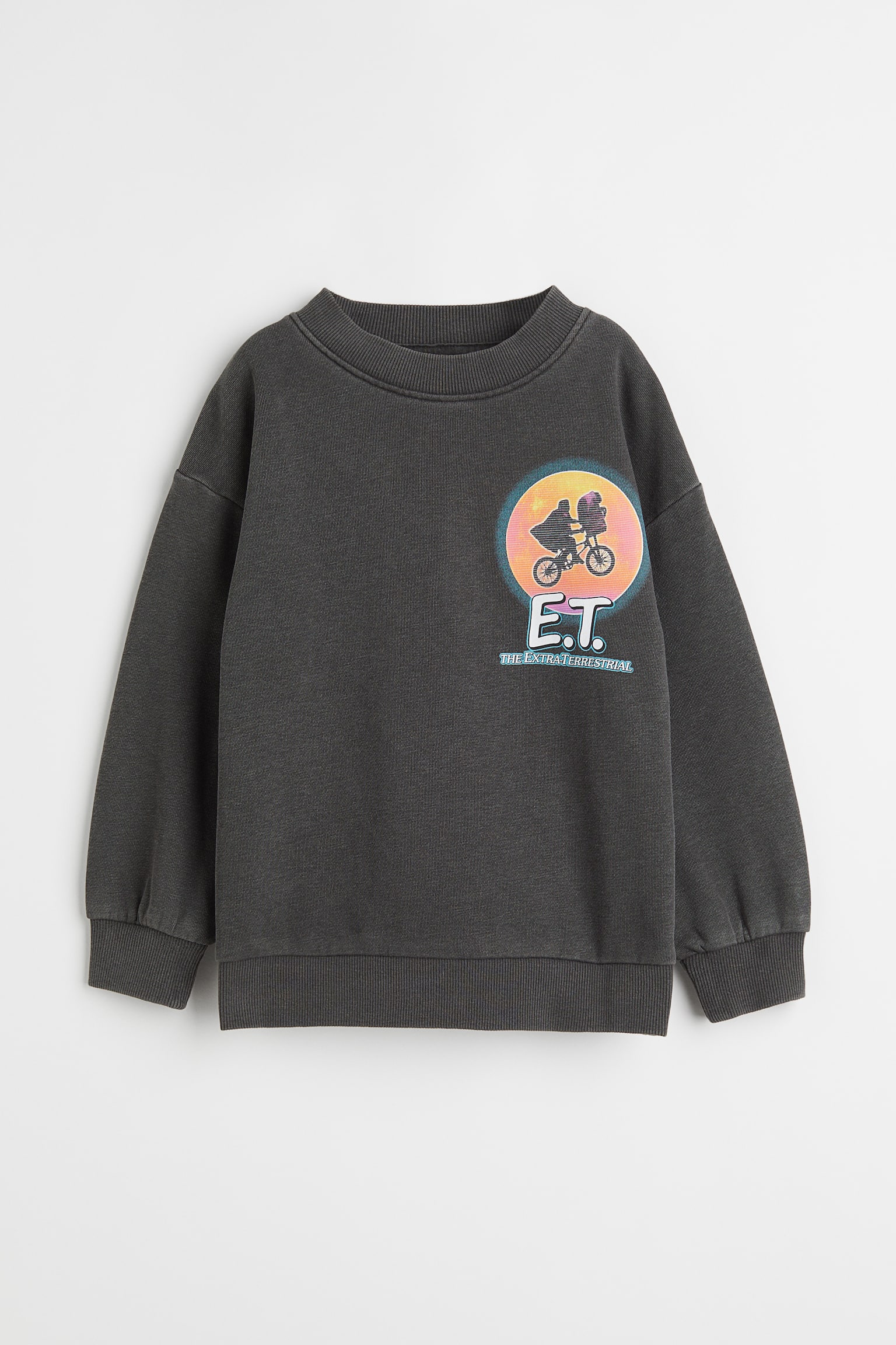 Oversized printed sweatshirt - Dark grey/E.T. - 1