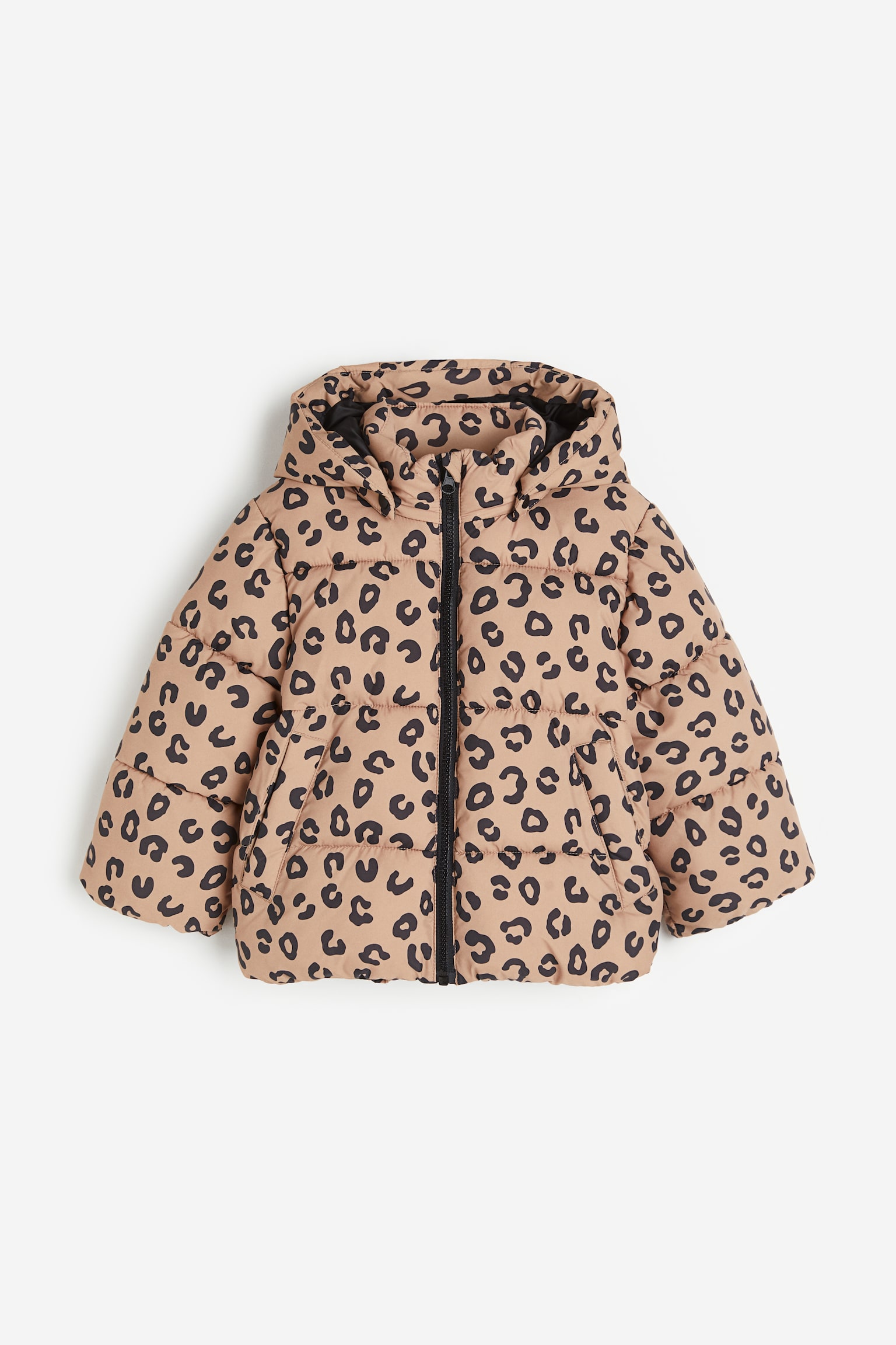 Water Repellent Puffer Jacket - Beige/Leopard print/Pink/Powder pink/Floral - 1