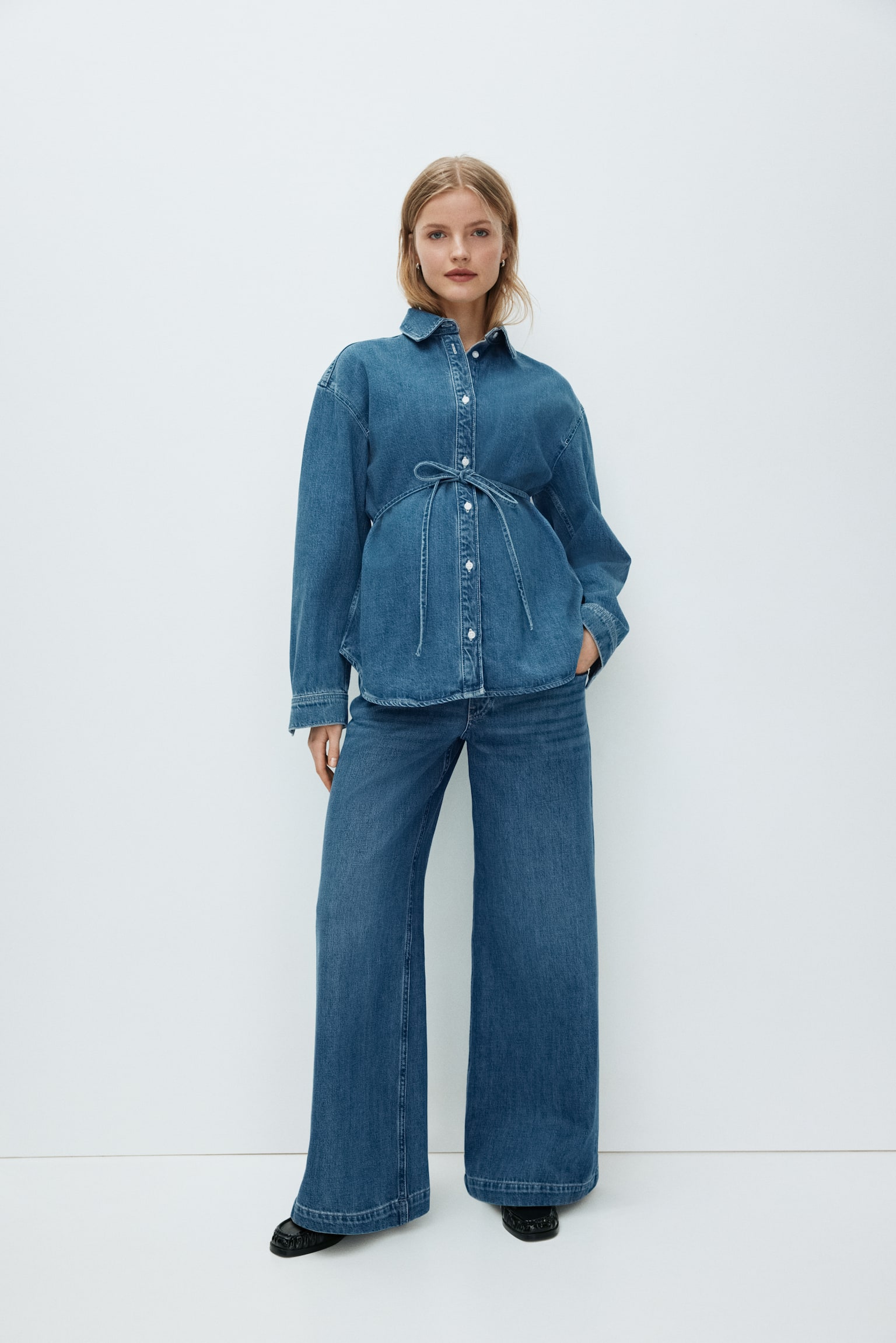 MAMA Koszula dżinsowa - Niebieski denim - 2