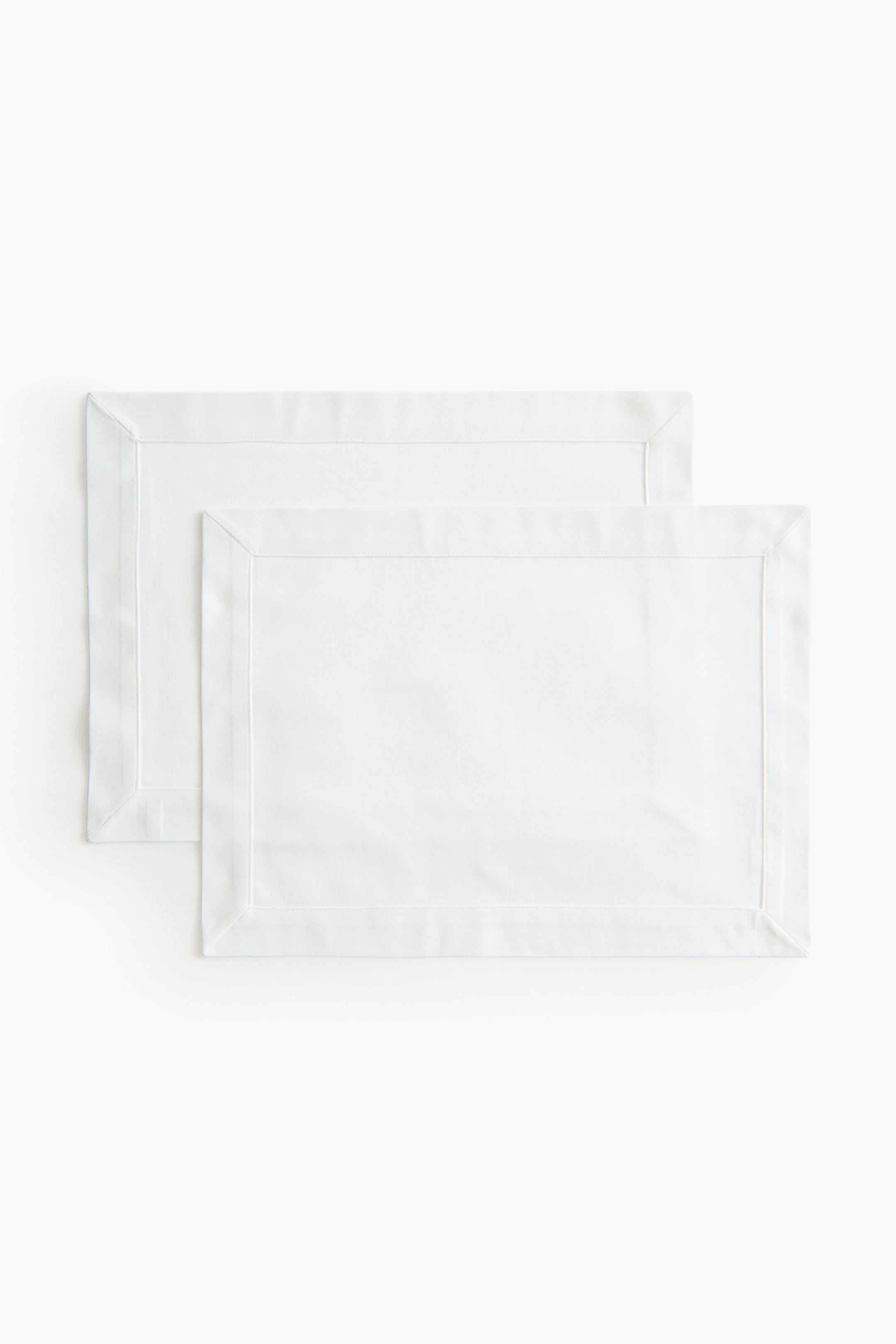 Ver imagem maior: Pack de 2 individuais de mesa em damasco - Branco - HOME | H&M PT 2