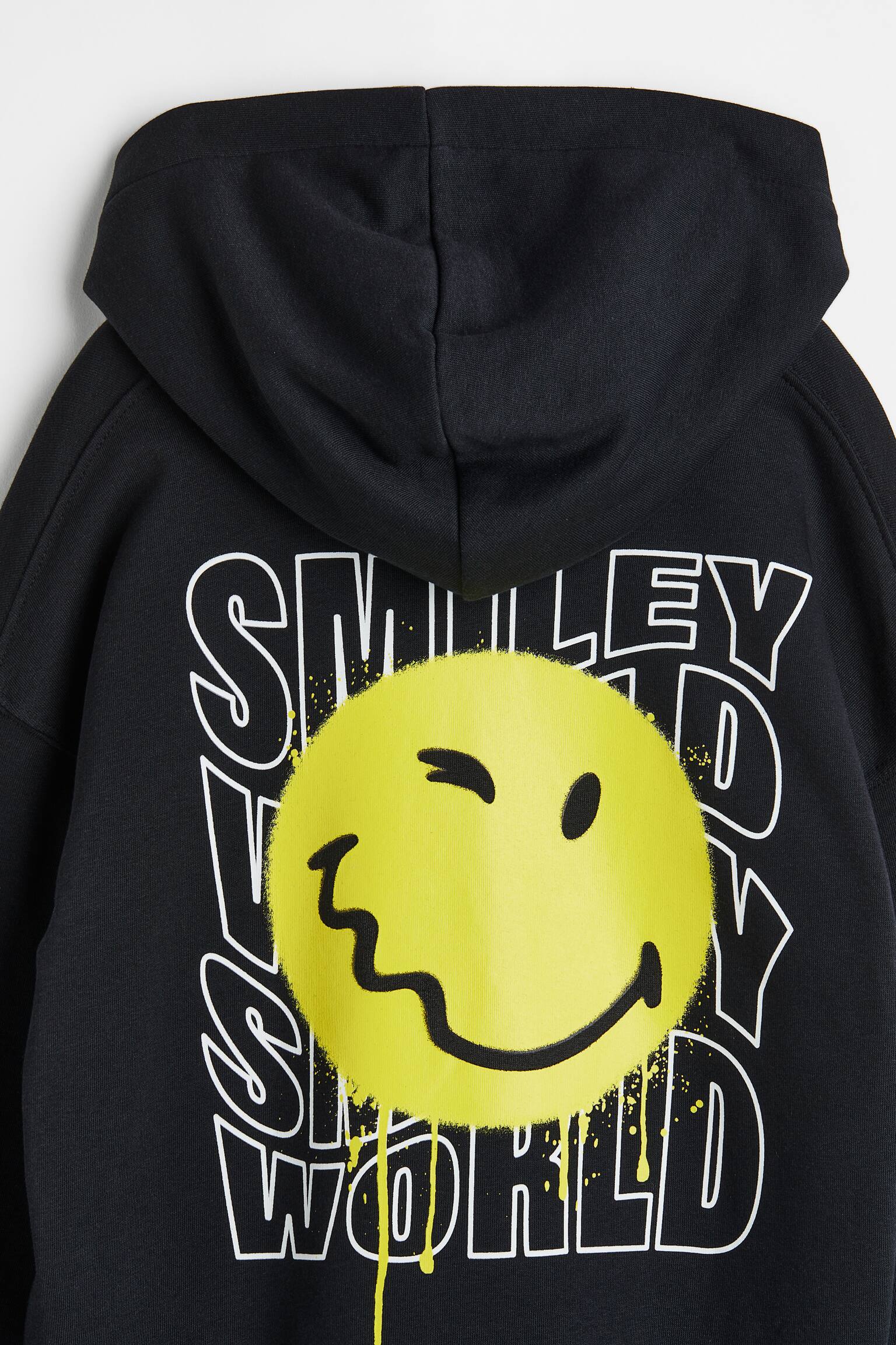 Printed hoodie - Black/SmileyWorld® - 2