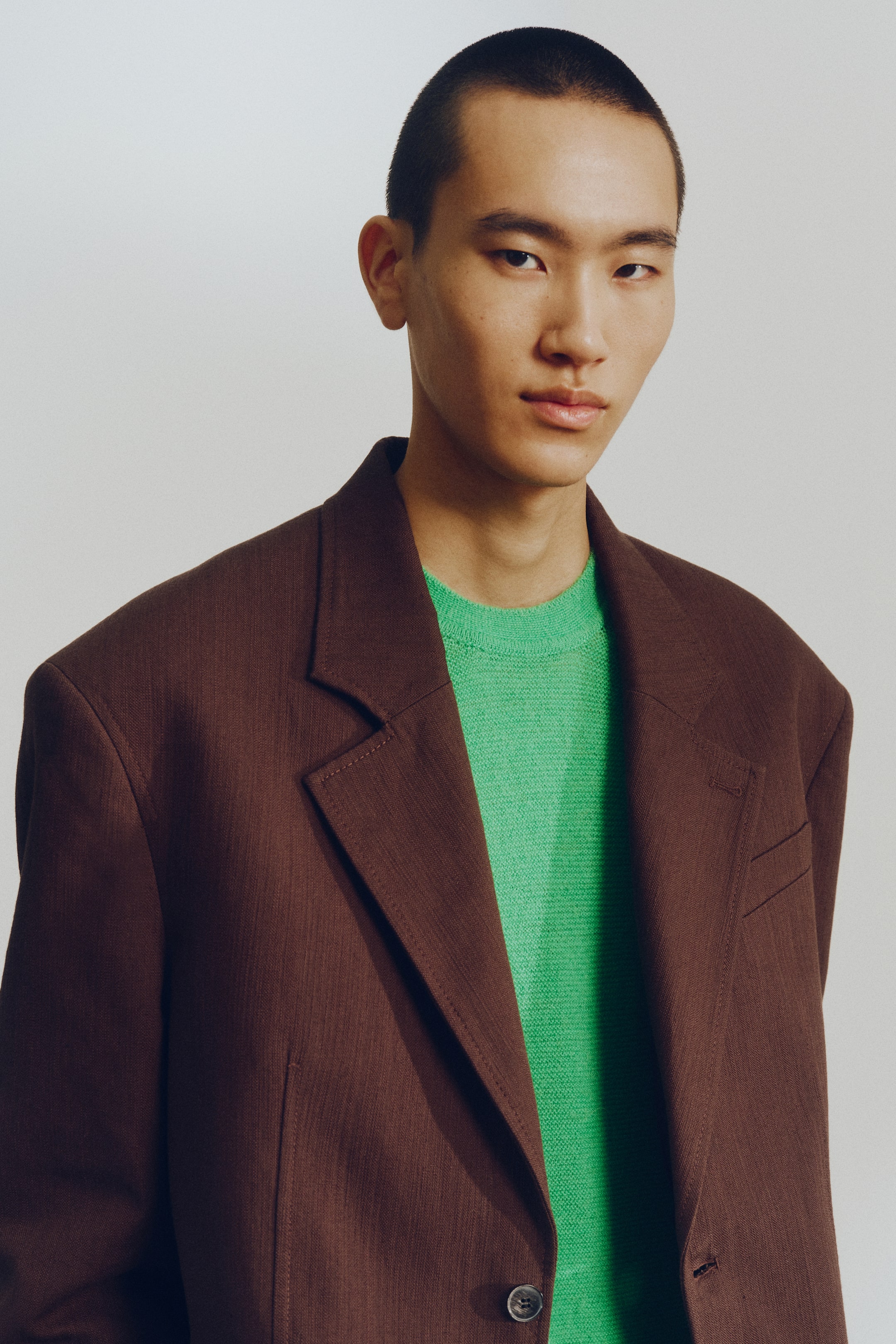 Relaxed-Fit Single-Breasted Linen Jacket