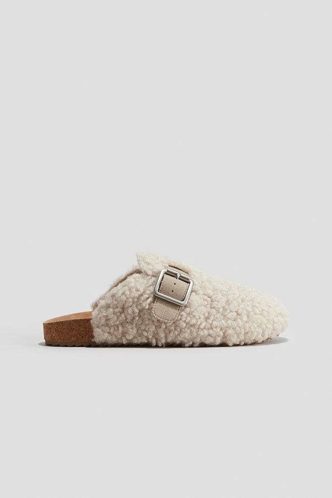 Teddy slippers - Light beige - 1