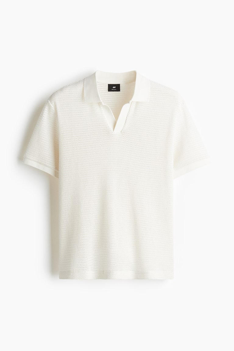 Polo majica od rupičastog pletiva Regular Fit