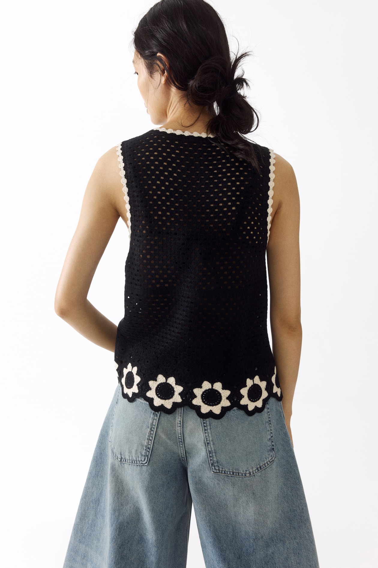 Crochet-Look Open-Knit Top - image 2