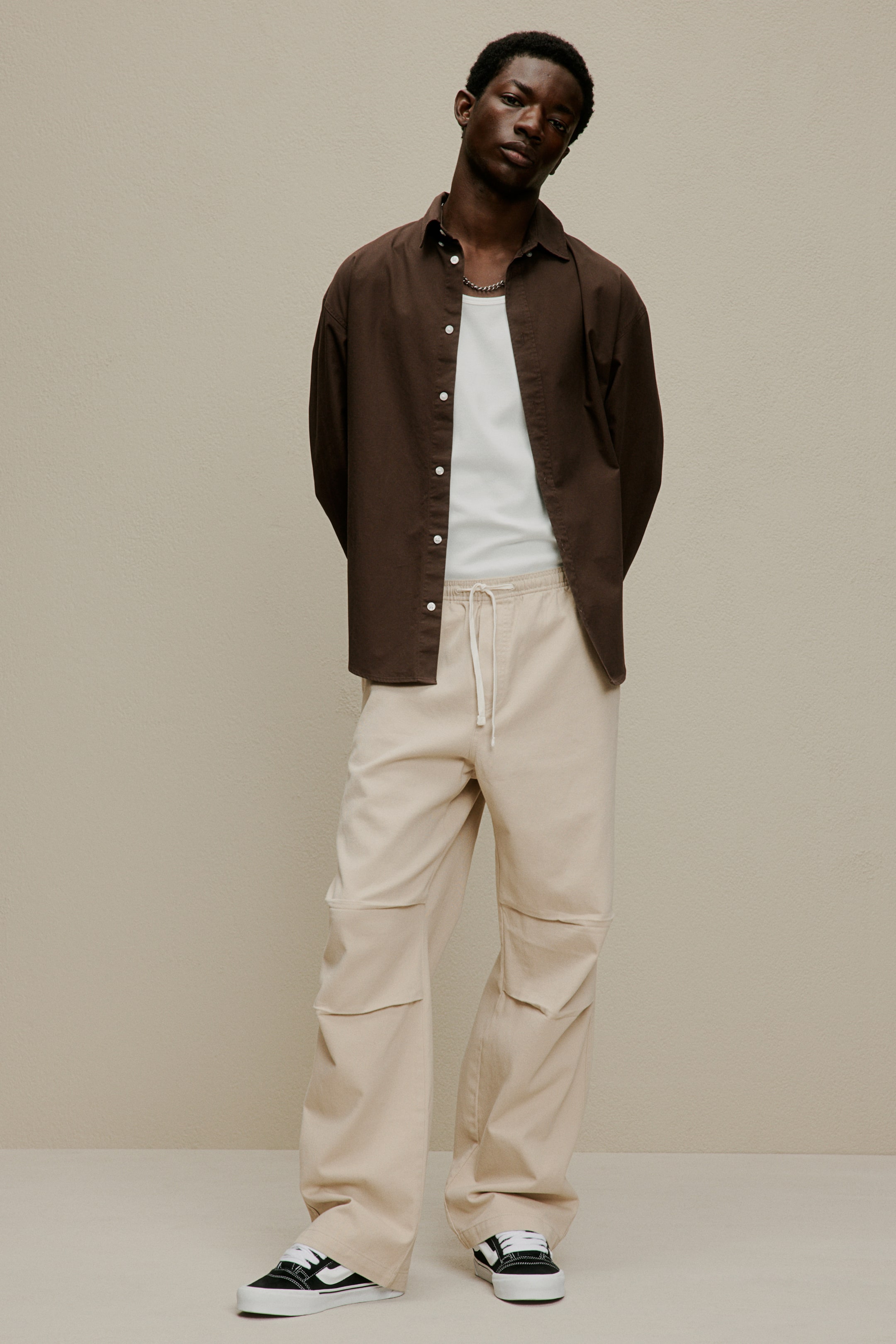 Loose Fit Twill Pants