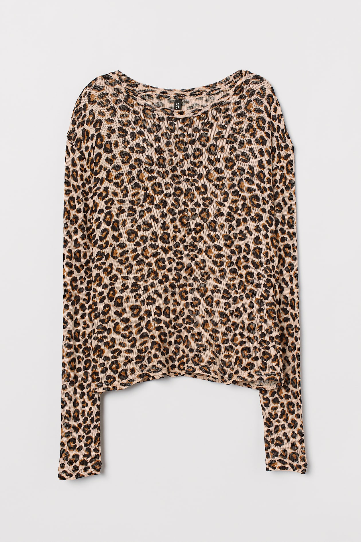 H&m Pullover Leo Print H&m Sweatshirt Leo Print Grey