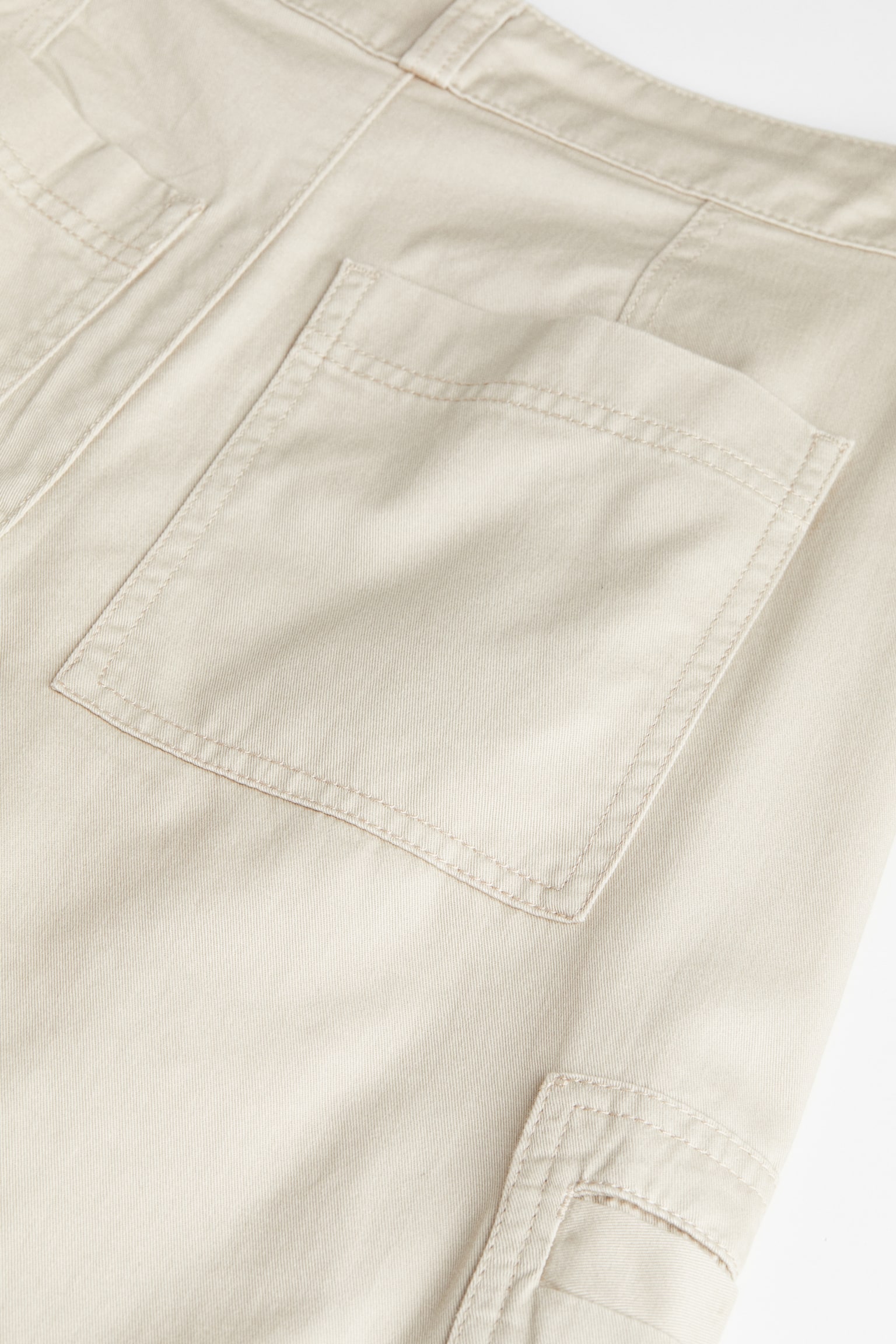 Straight Cargo Pants - Light greige/White/Light beige - 3