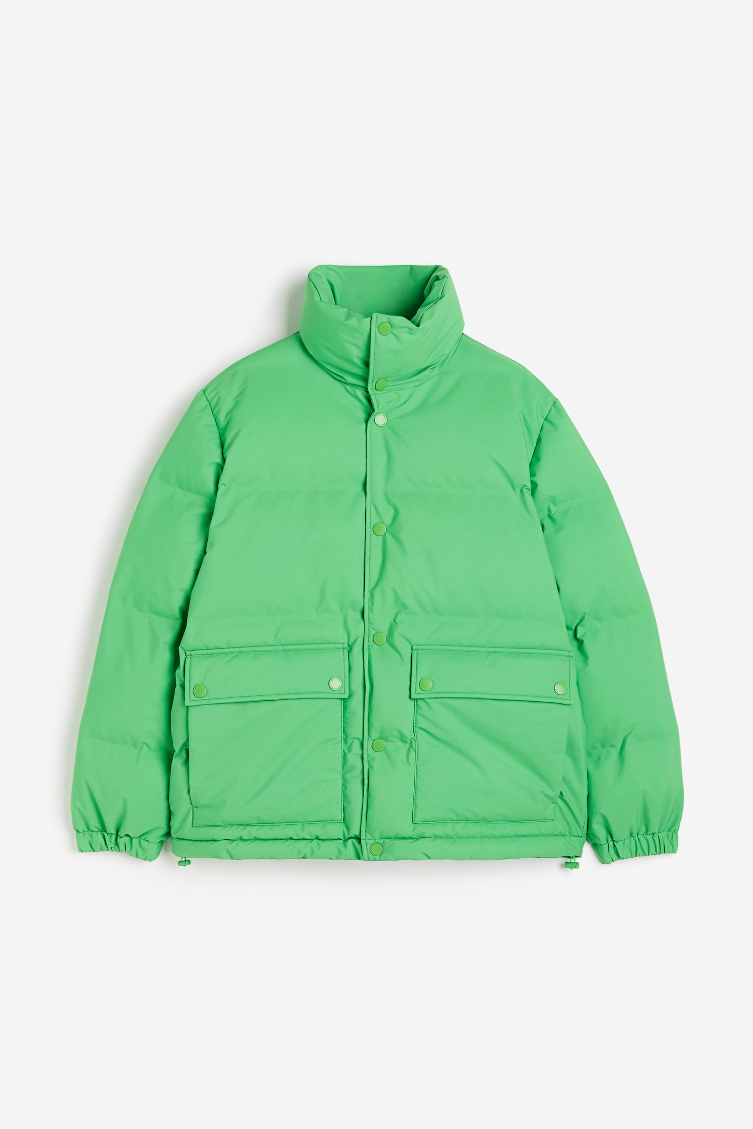 Oversized Fit Sports puffer jacket - Bright green - 1