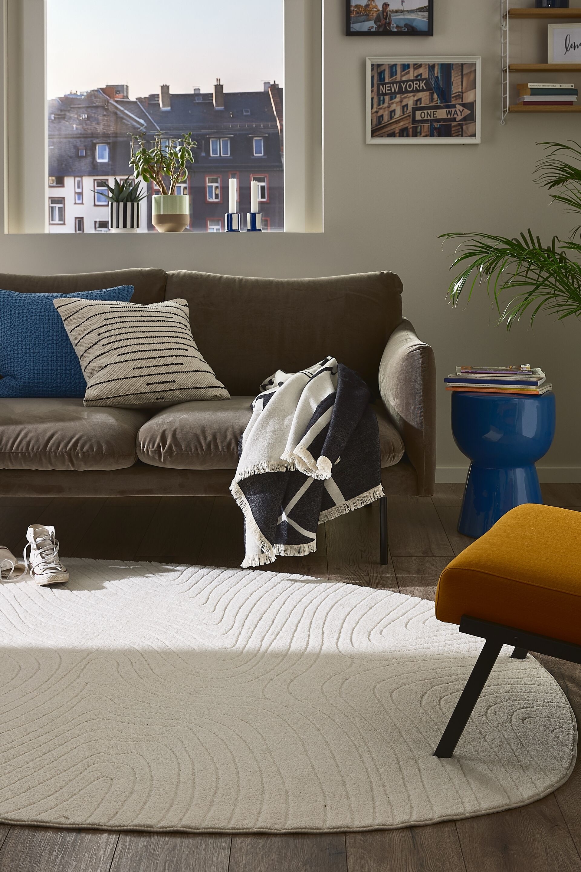 Tvättbar Matta Pam - Creme/Beige/Grå