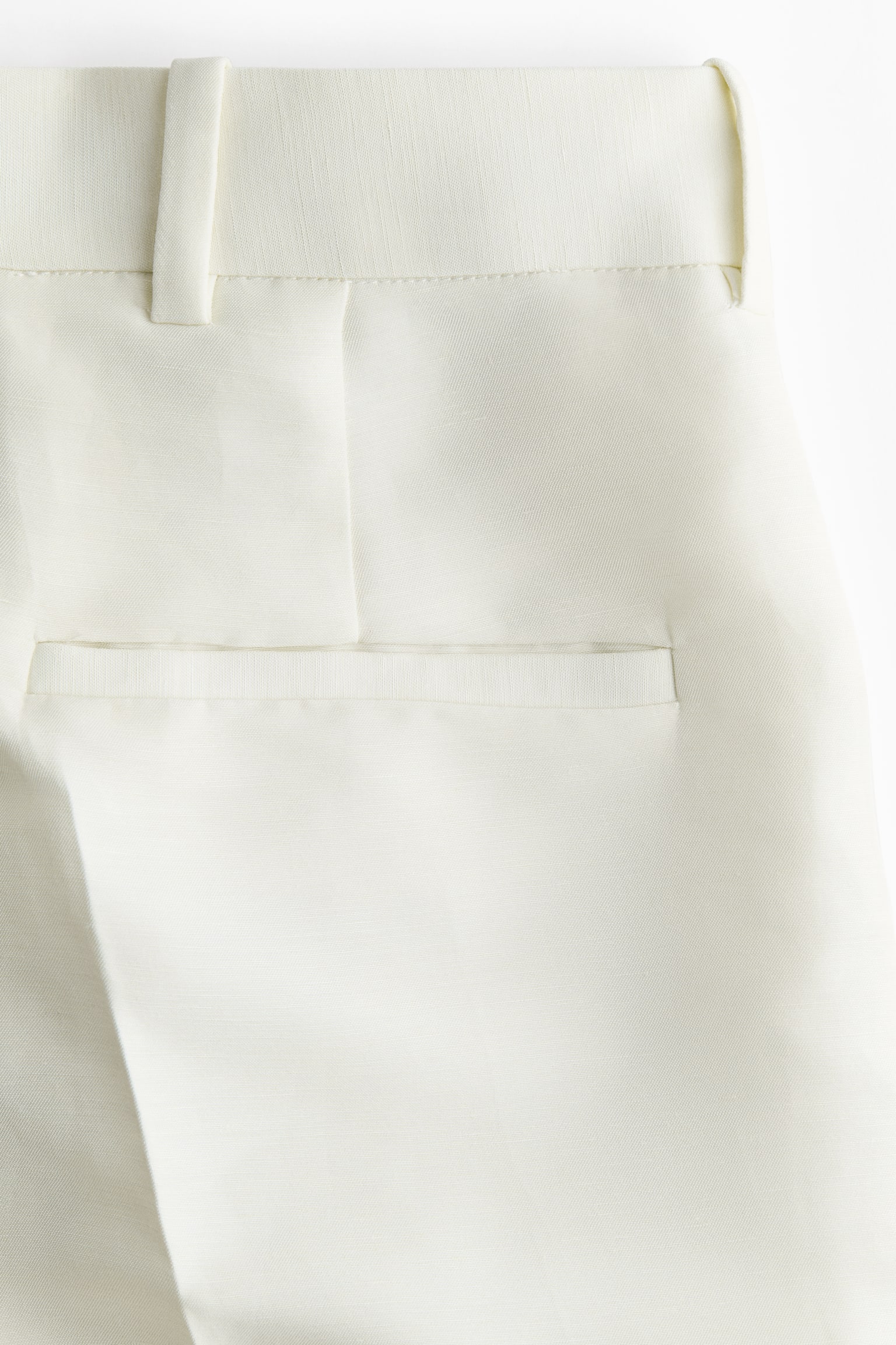 Linen-blend Bermuda shorts - White - 3