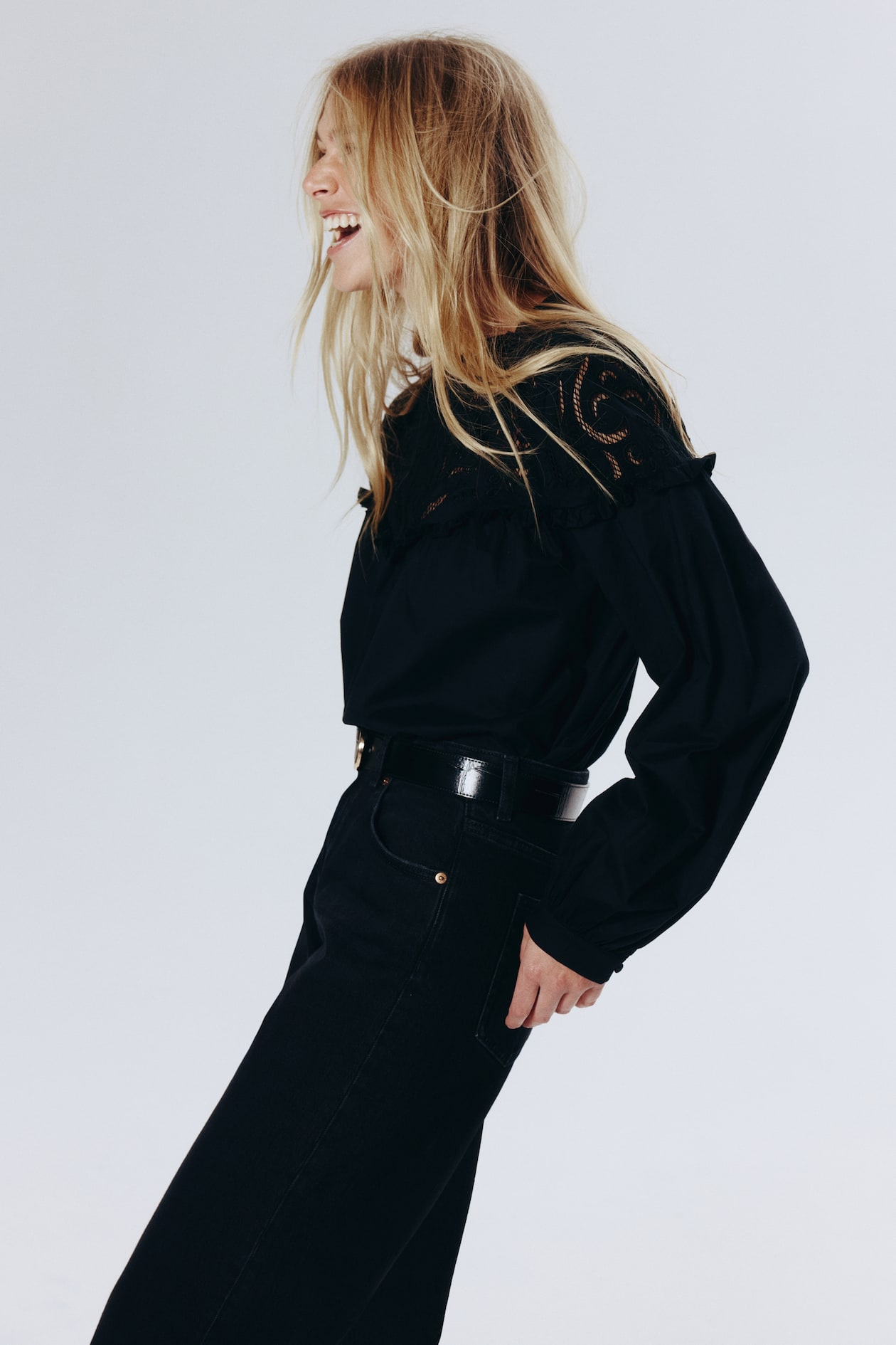 Blouse avec broderie anglaise