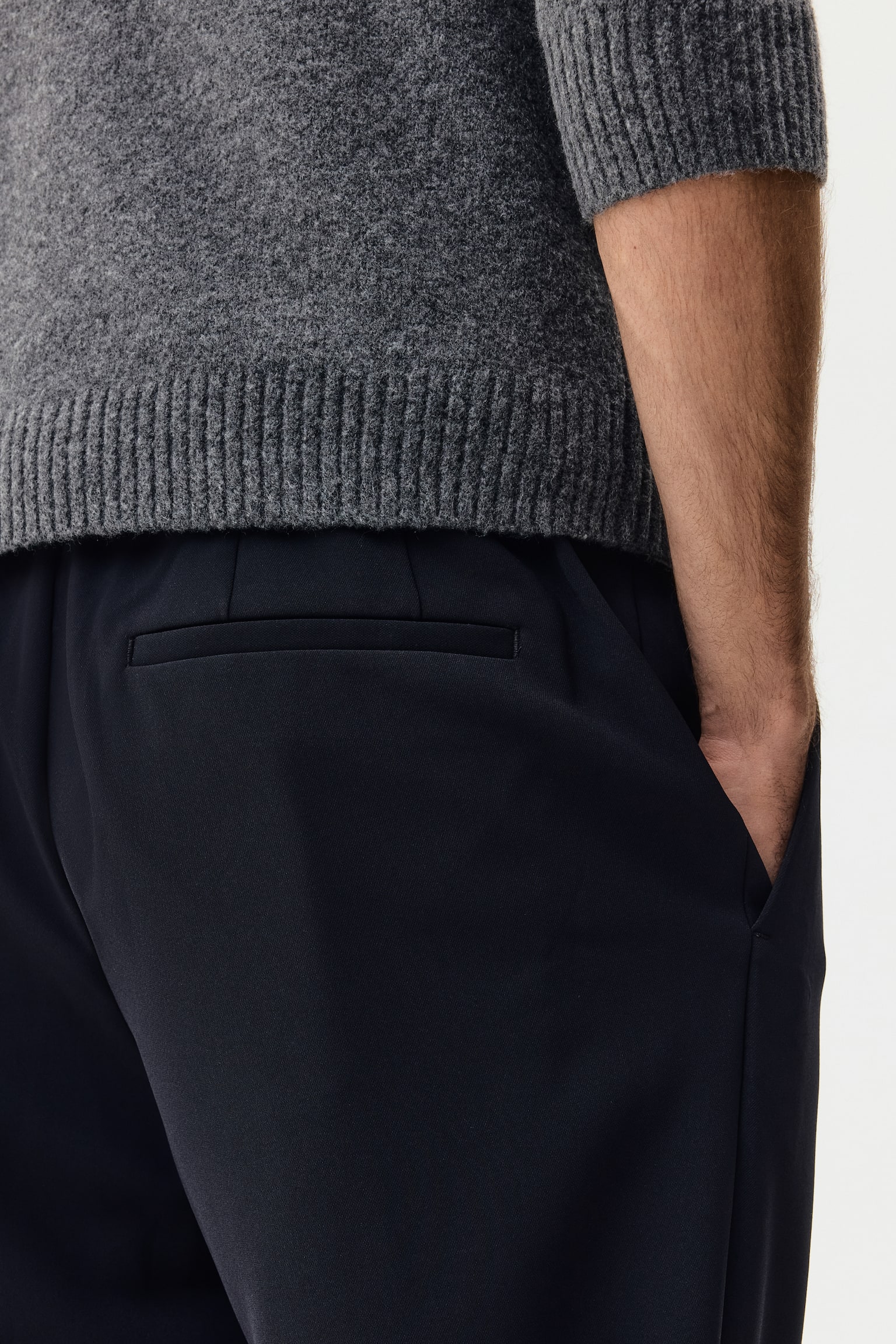 Slim Fit Tailored trousers - Navy blue/Black - 6