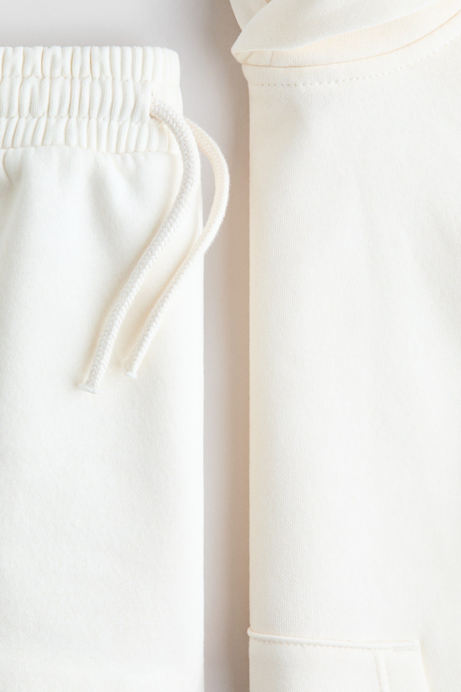 Комплект із 2 виробів з футеру - Кремовий/Світло-блакитний - 2