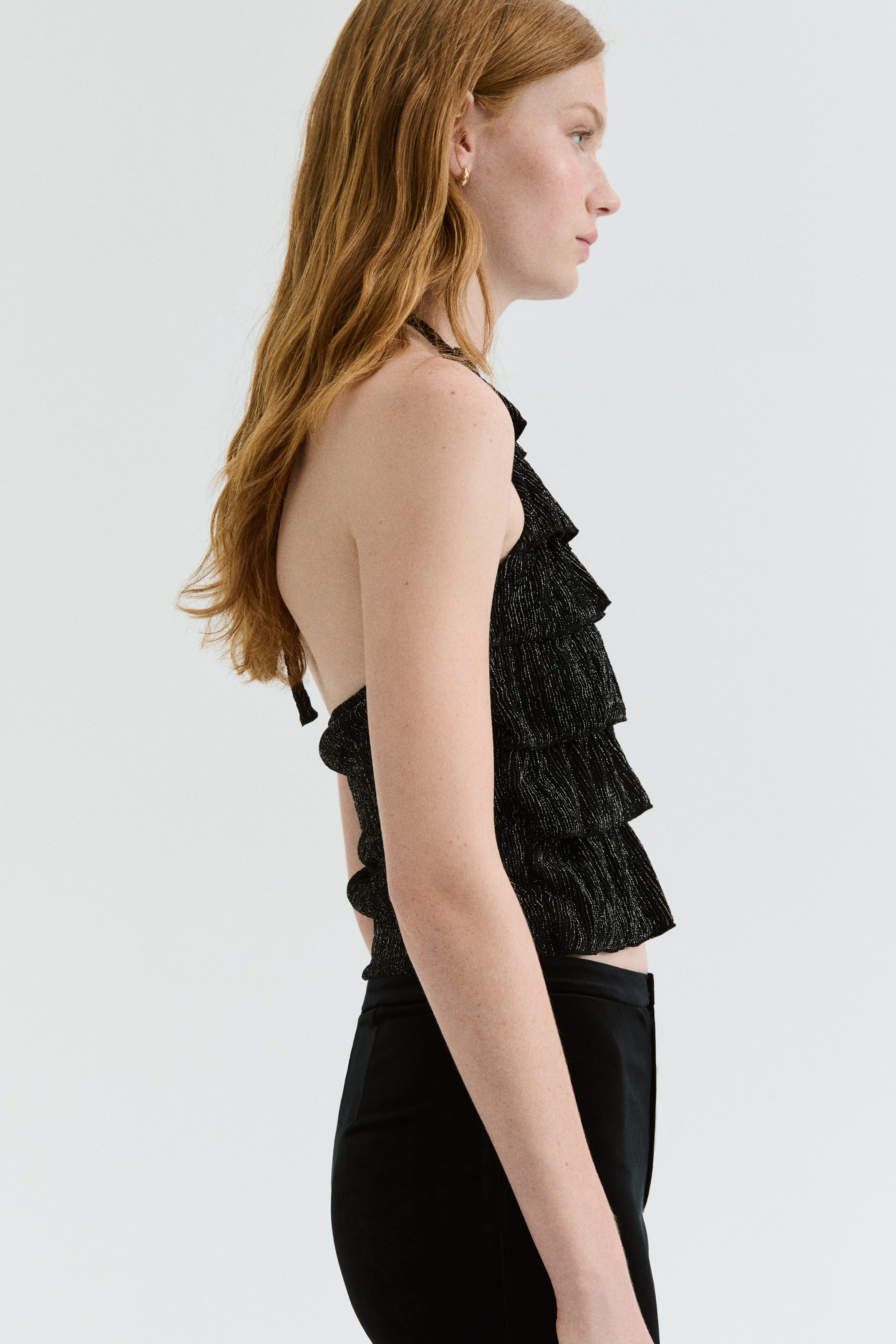 Tiered Halterneck Top by H&M