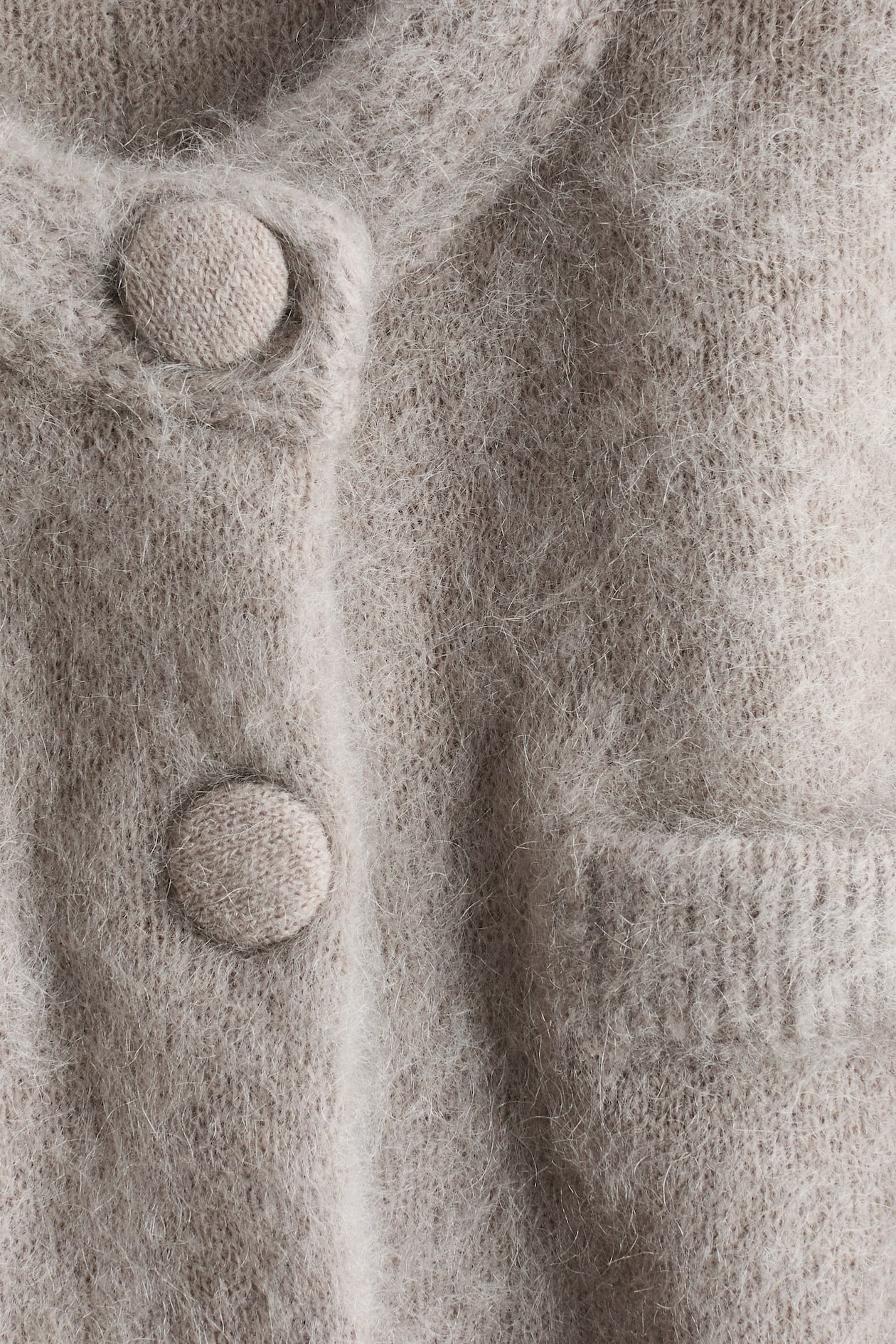 Mohair-Blend Cardigan with Shoulder Pads - image 5