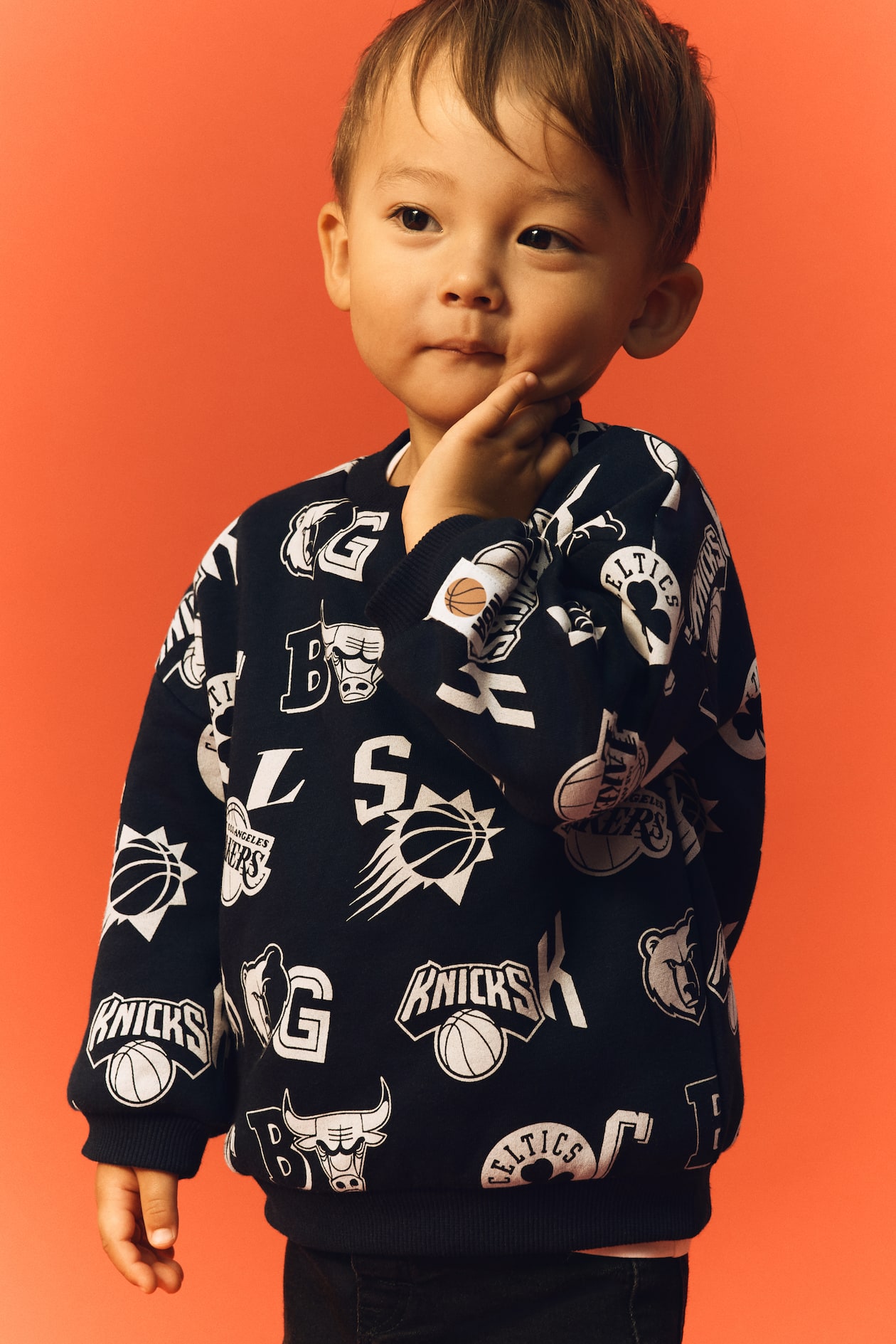 Navy blue/NBA Printed Sweatshirt for kids | H&M US