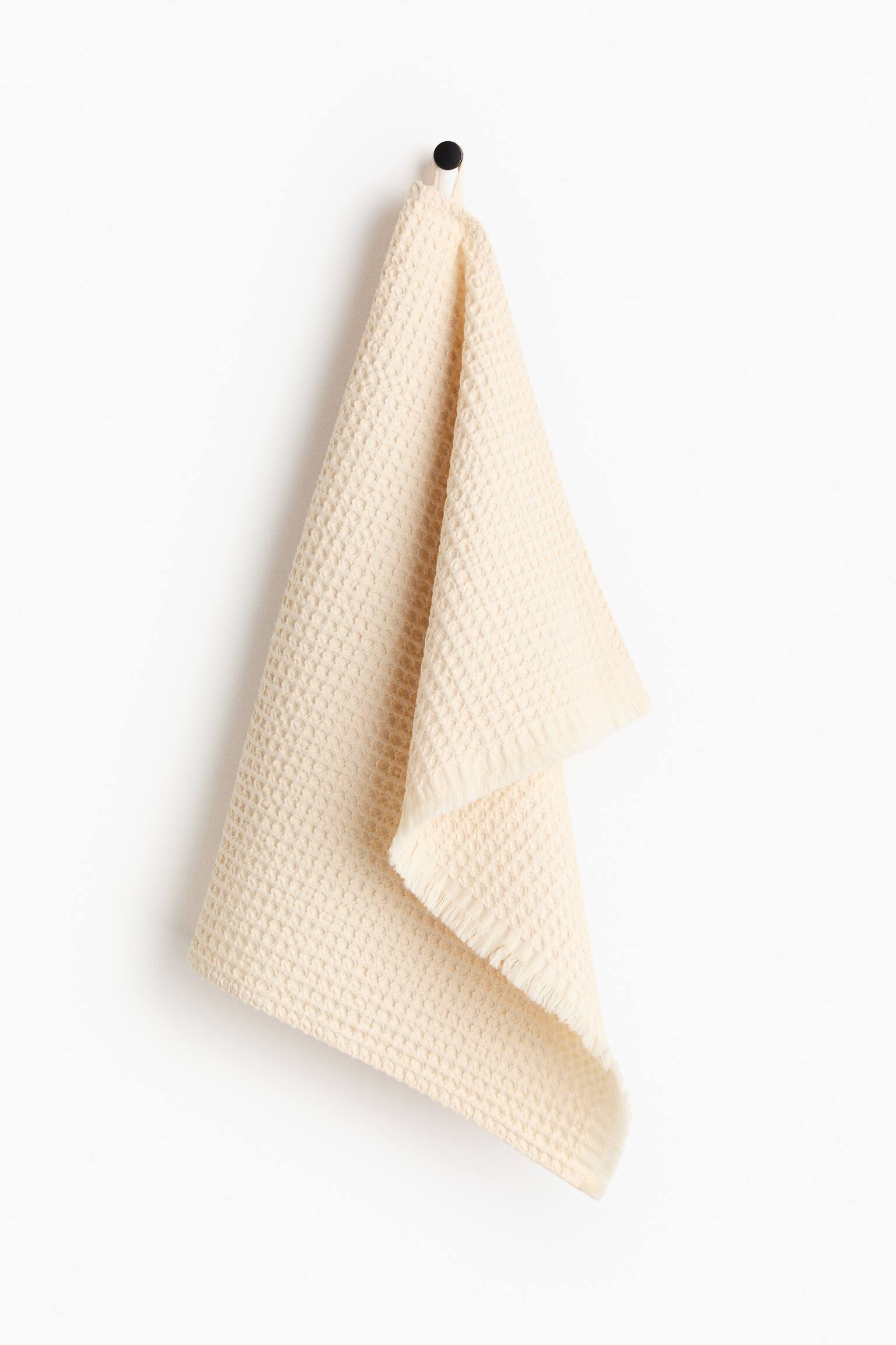 Waffled hand towel - Light yellow/Dark beige/White/Powder pink