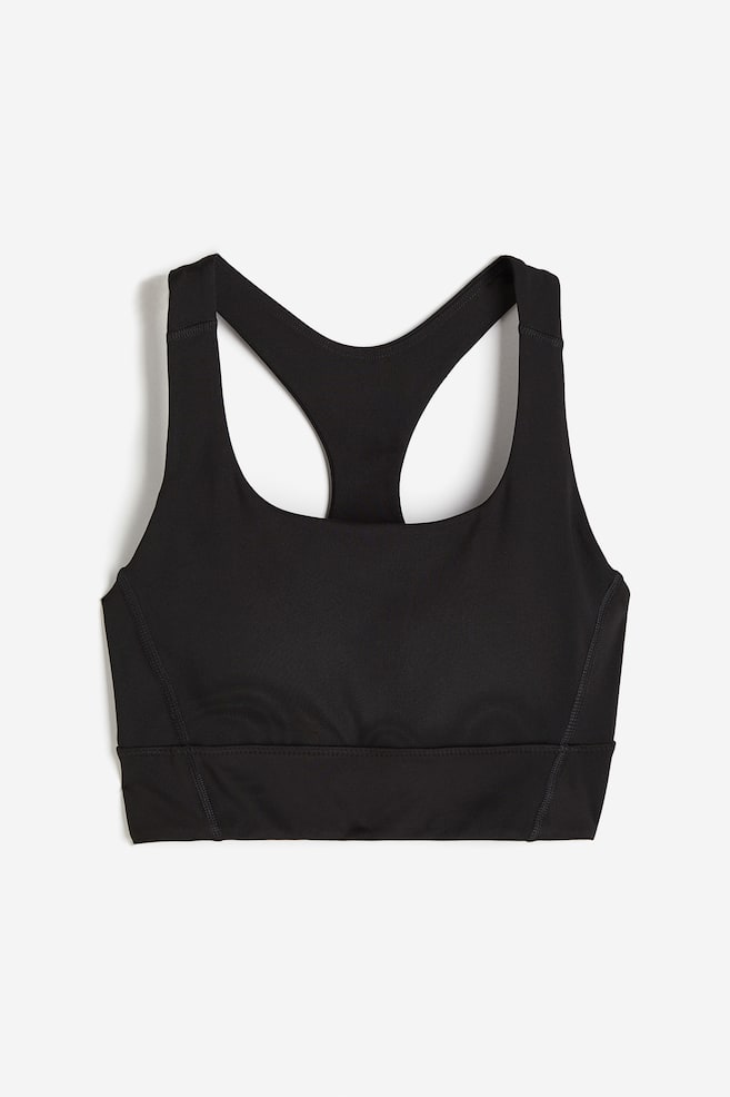DryMove™ Medium Support Sports bra - Black/White/Steel blue - 2