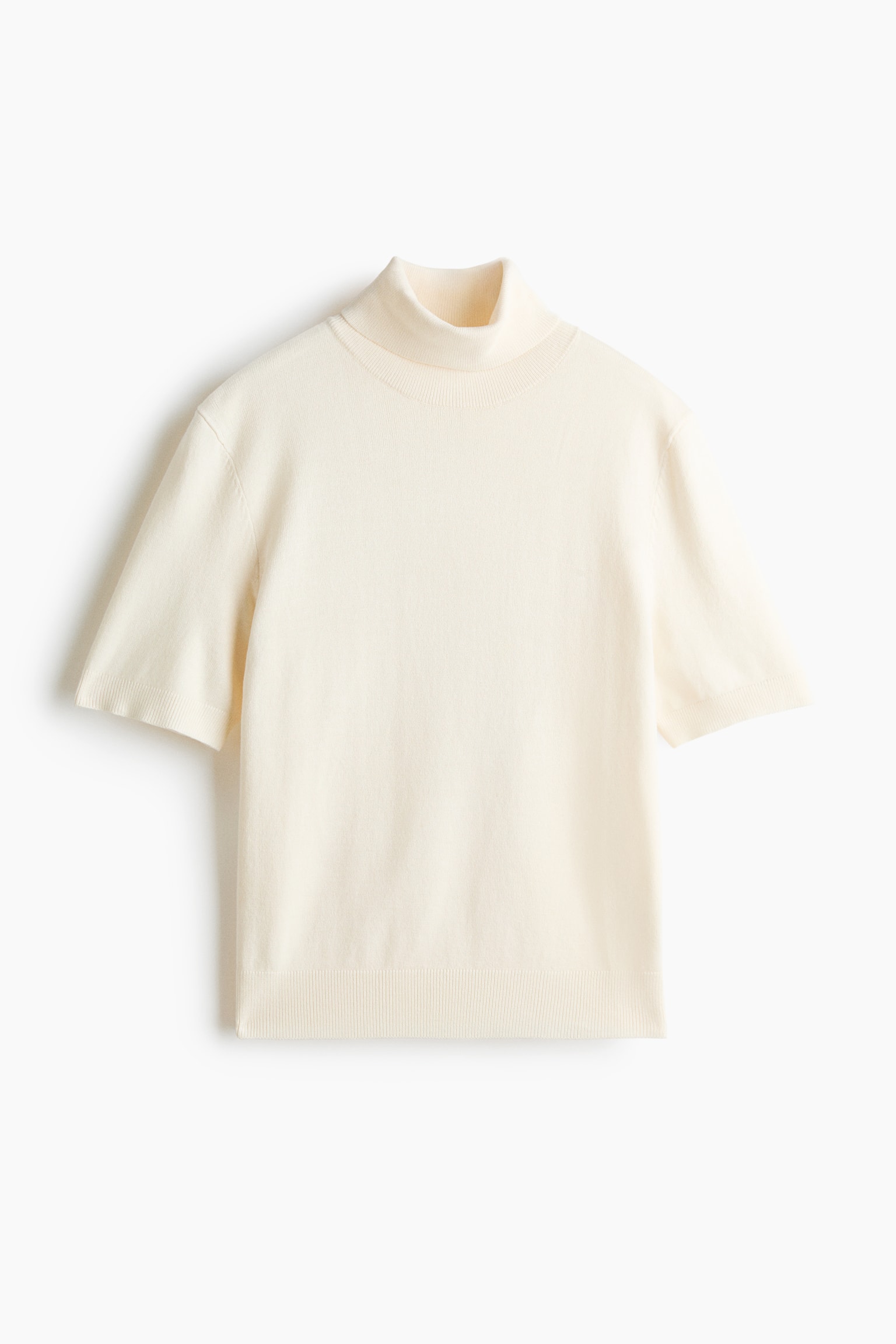 Top de cuello alto en punto fino - Crema/Negro/Topo oscuro/Gris oscuro jaspeado - 1