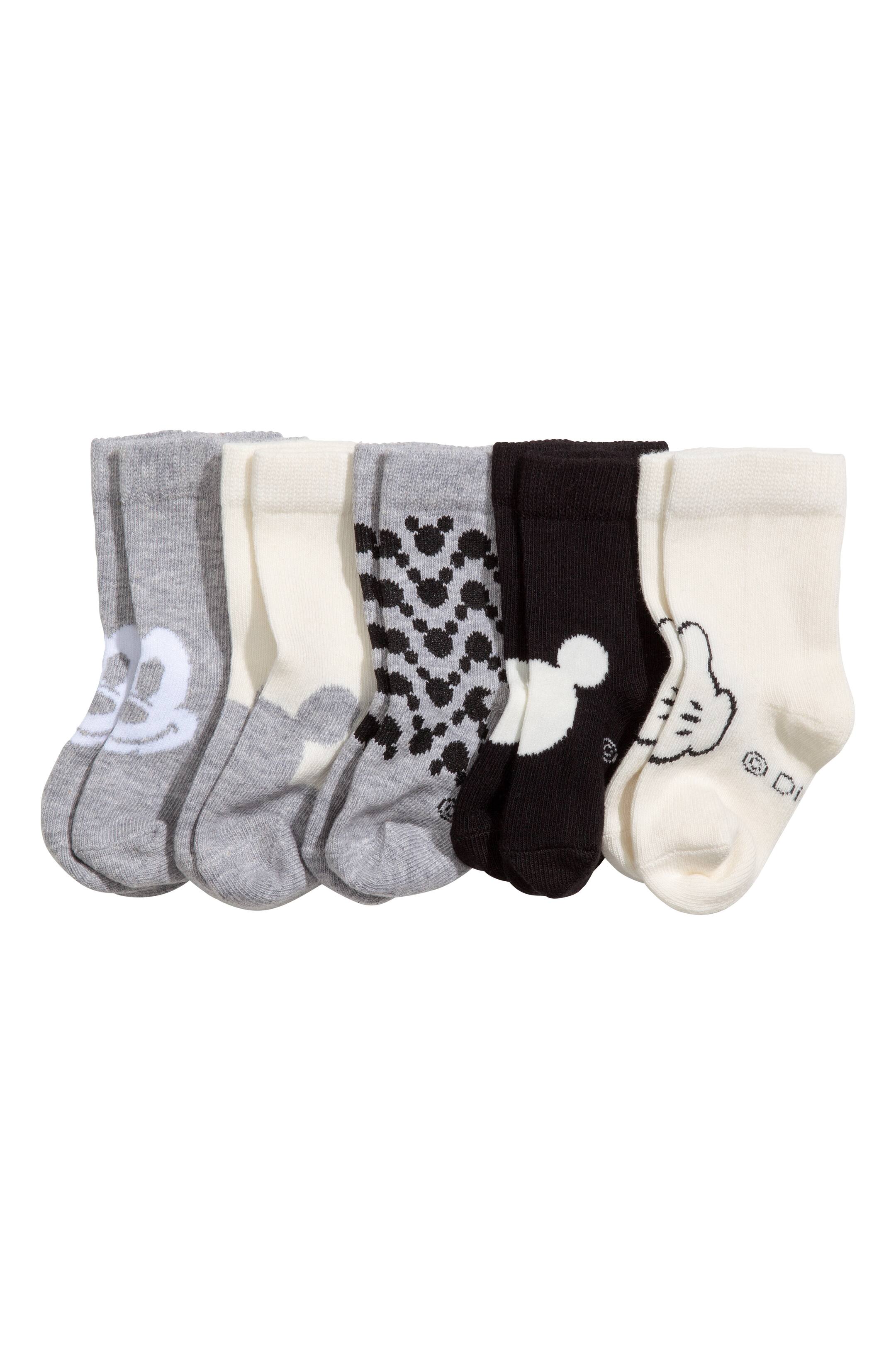 Grotere afbeelding bekijken: 5 paar sokken - Zwart/Mickey Mouse - KINDEREN | H&M NL 1