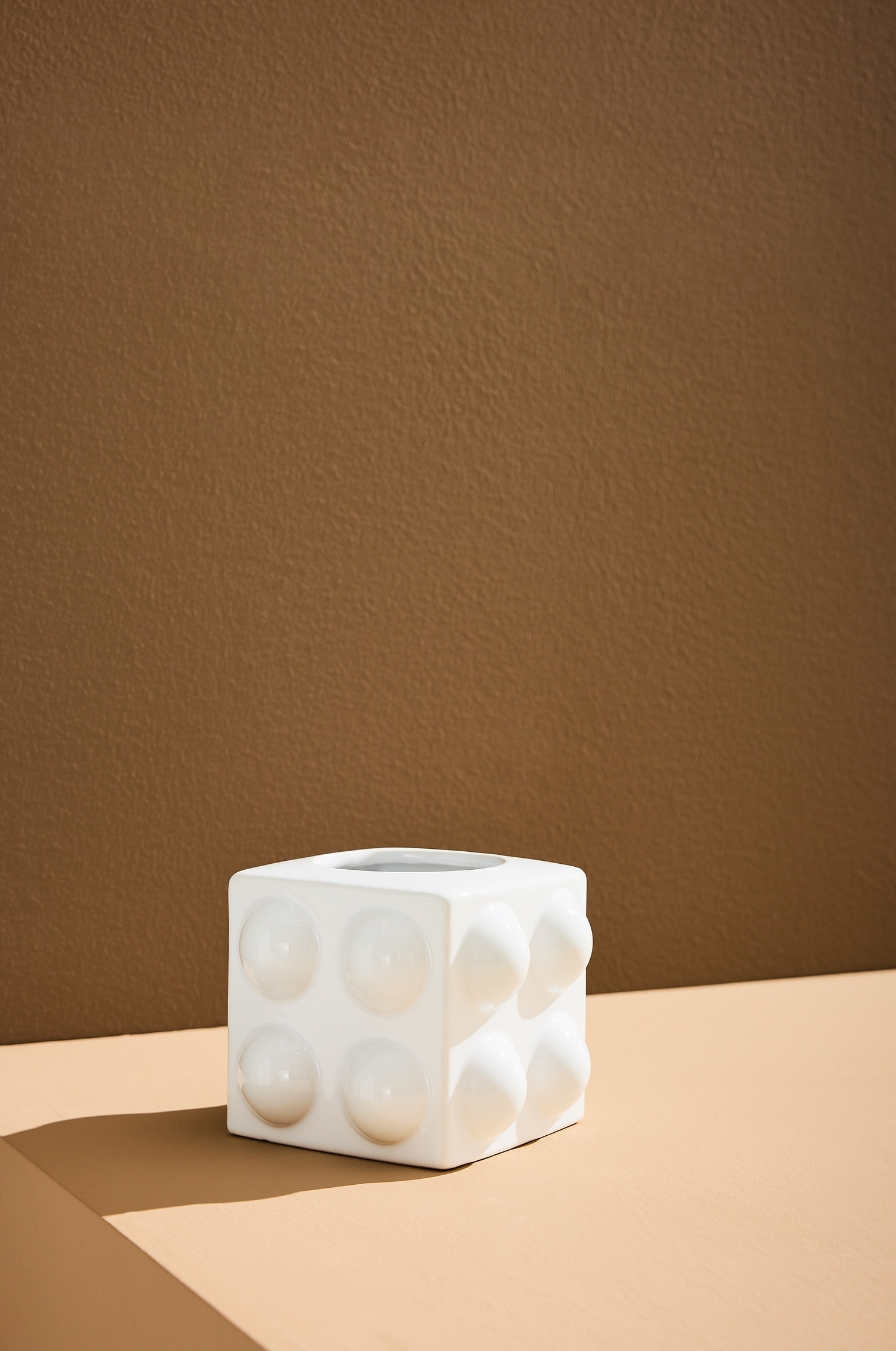 Boo Vase Lille - Hvid/Krom/Rød