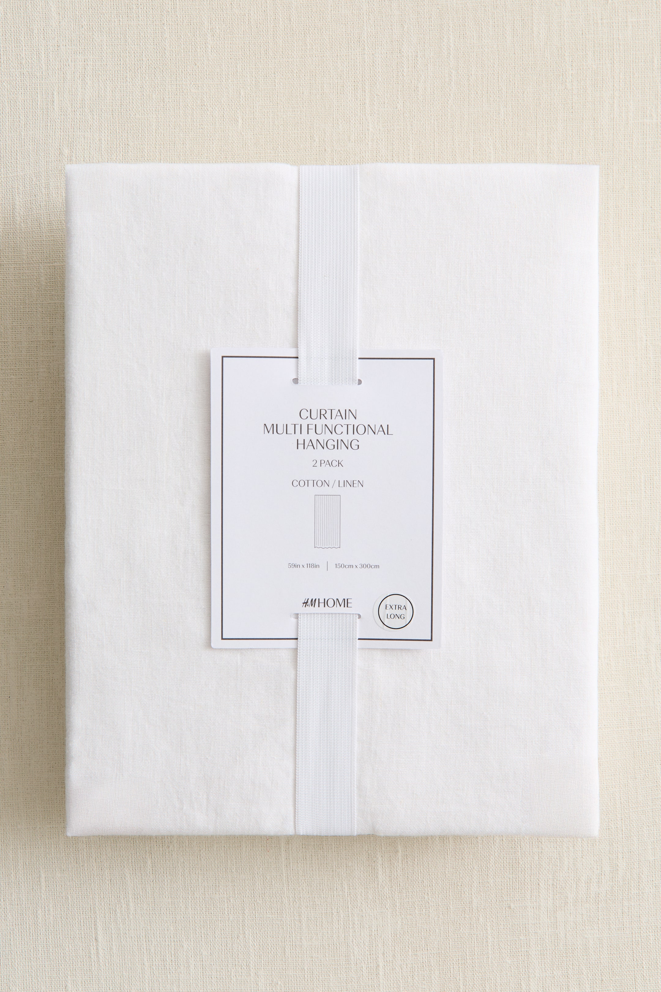 Visualizza immagine più grande: Tende lunghe in misto lino 2 pezzi - Bianco - HOME | H&M IT 2