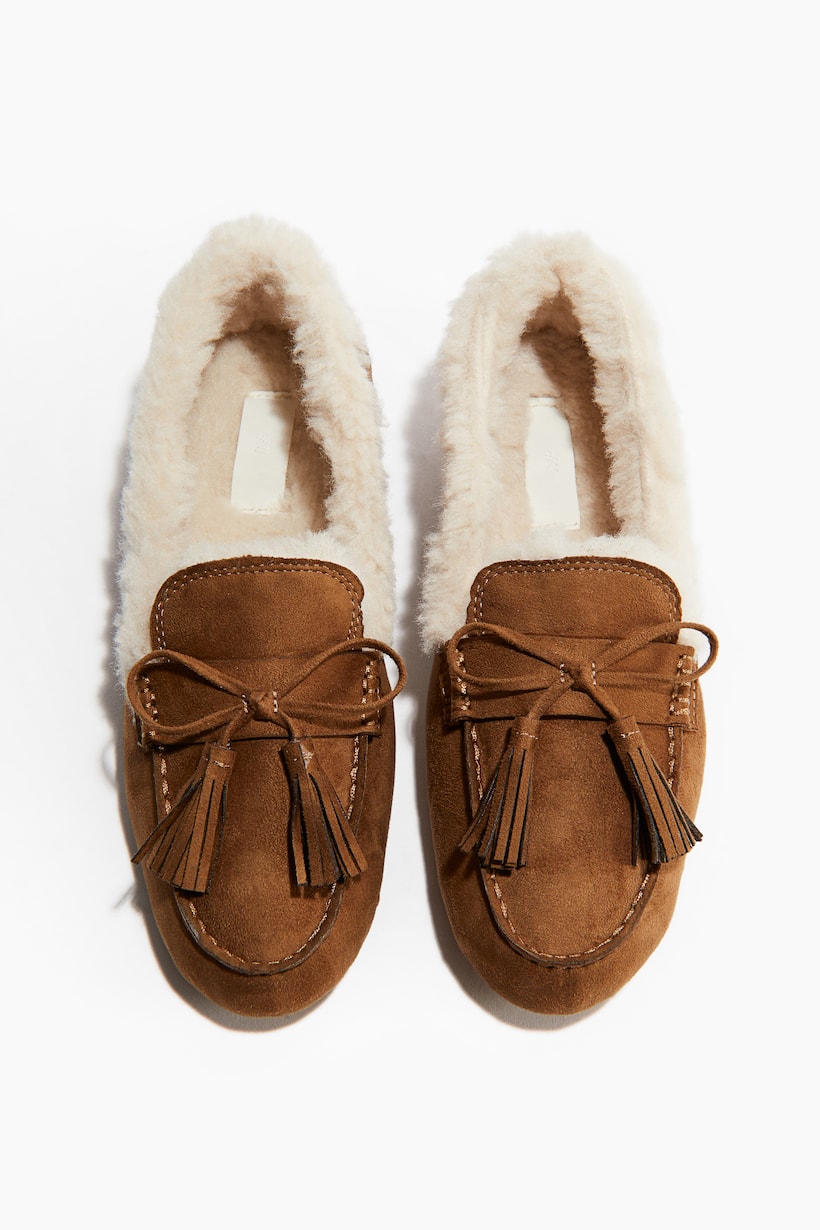 Women's Slippers Faux Fur Mule Slippers H&M IN