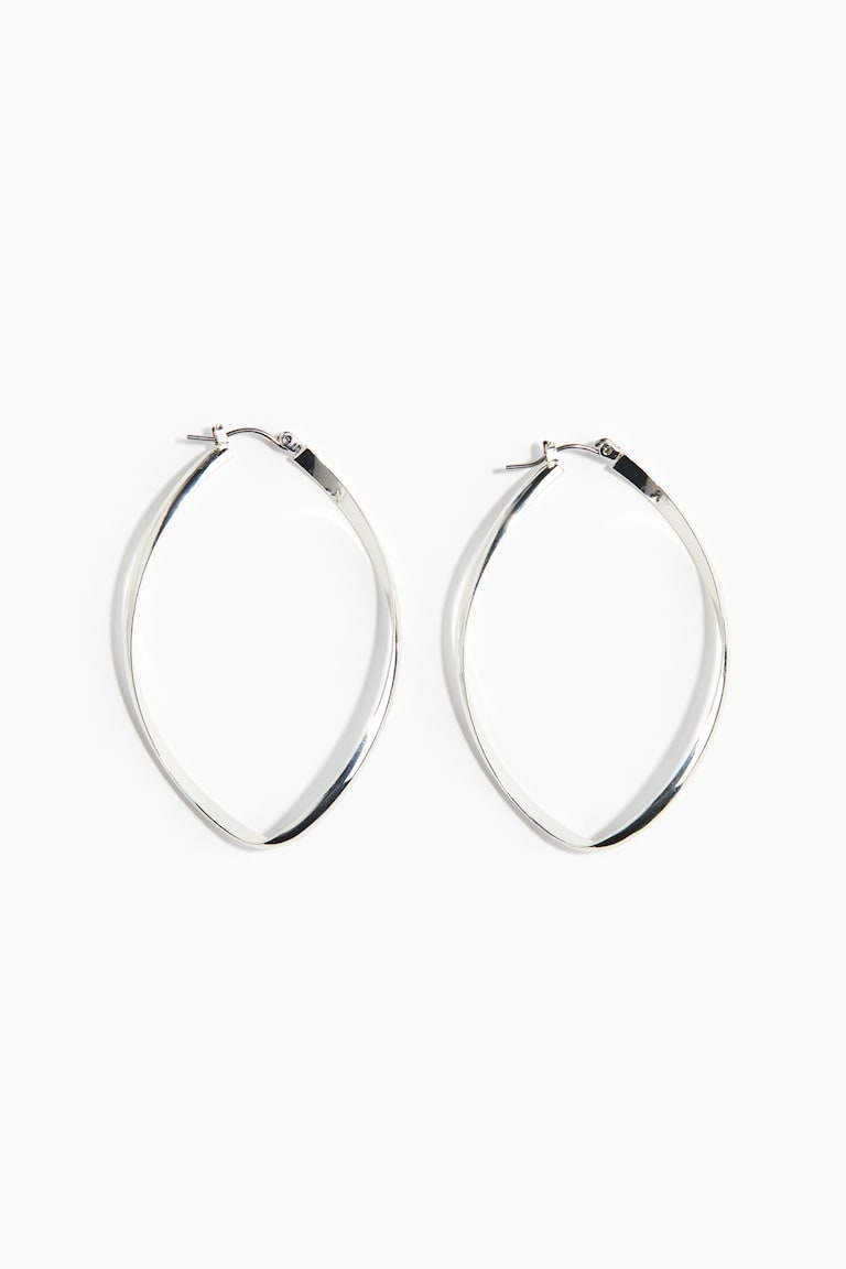 オーバルフープピアス - シルバーカラー - レディース | H&M JP