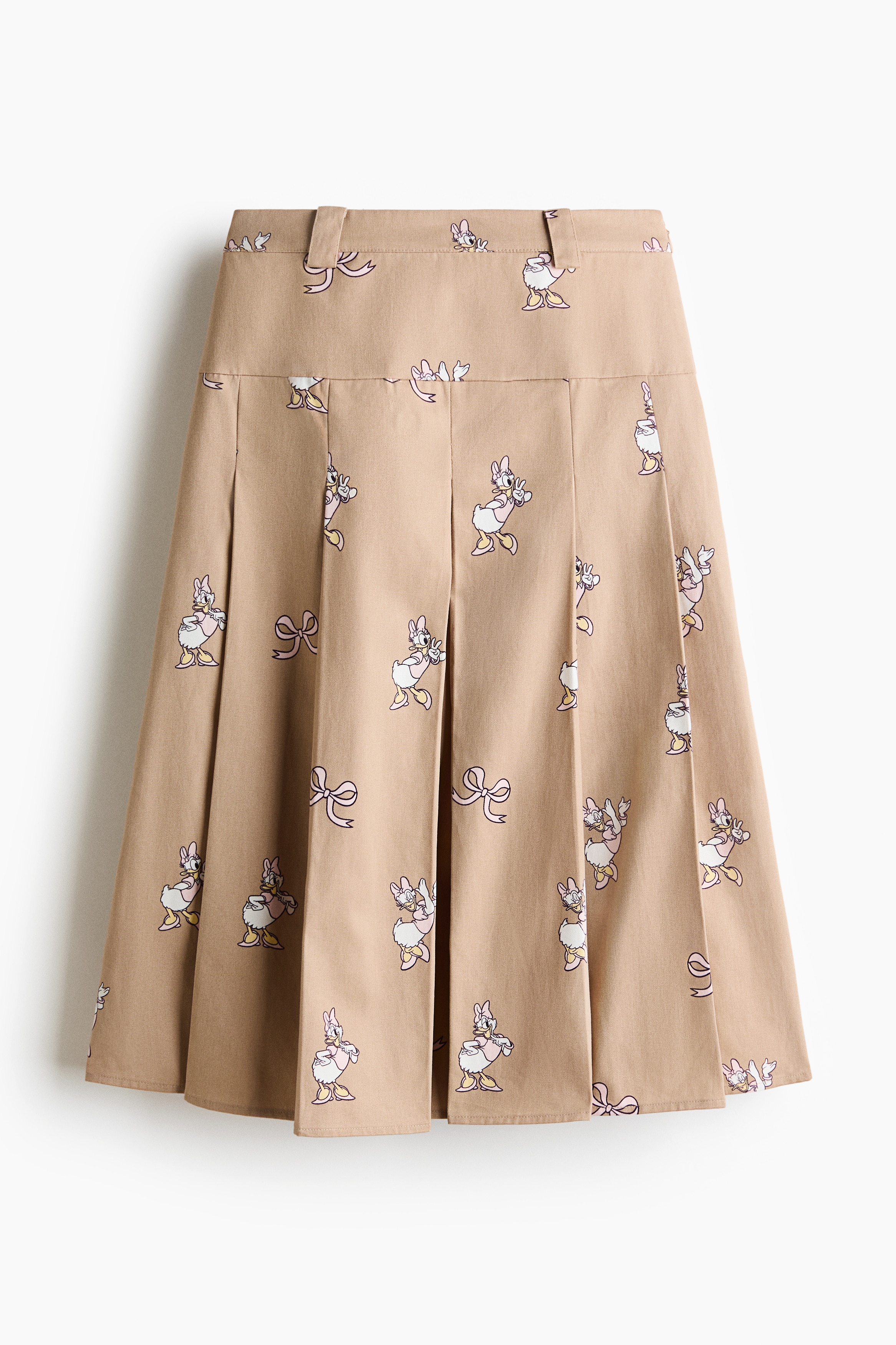 Chân váy cotton xếp ly - Màu be/Vịt Daisy