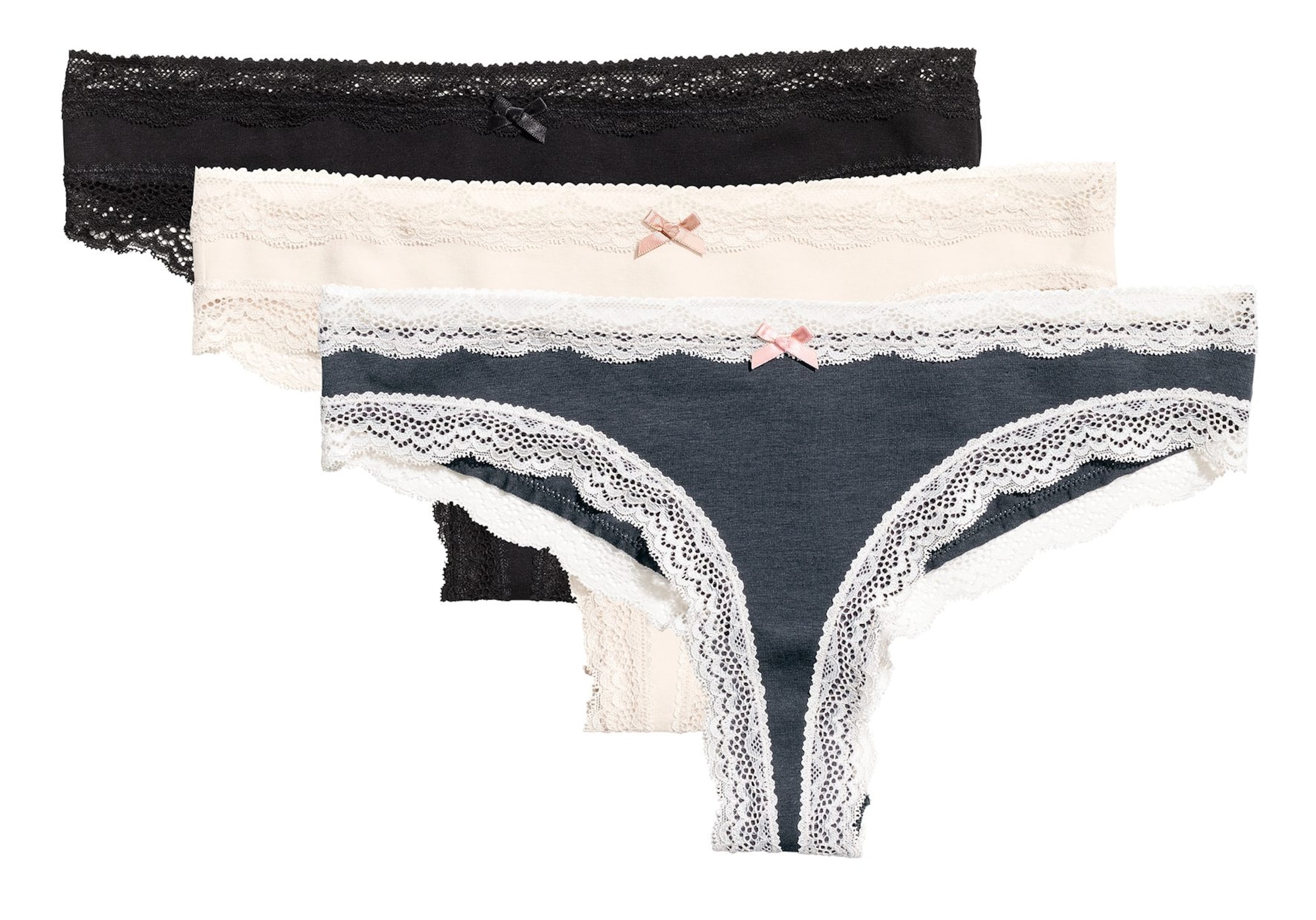 View larger image: 3-pack Brazilian briefs - Dark grey - Ladies | H&M GB 1