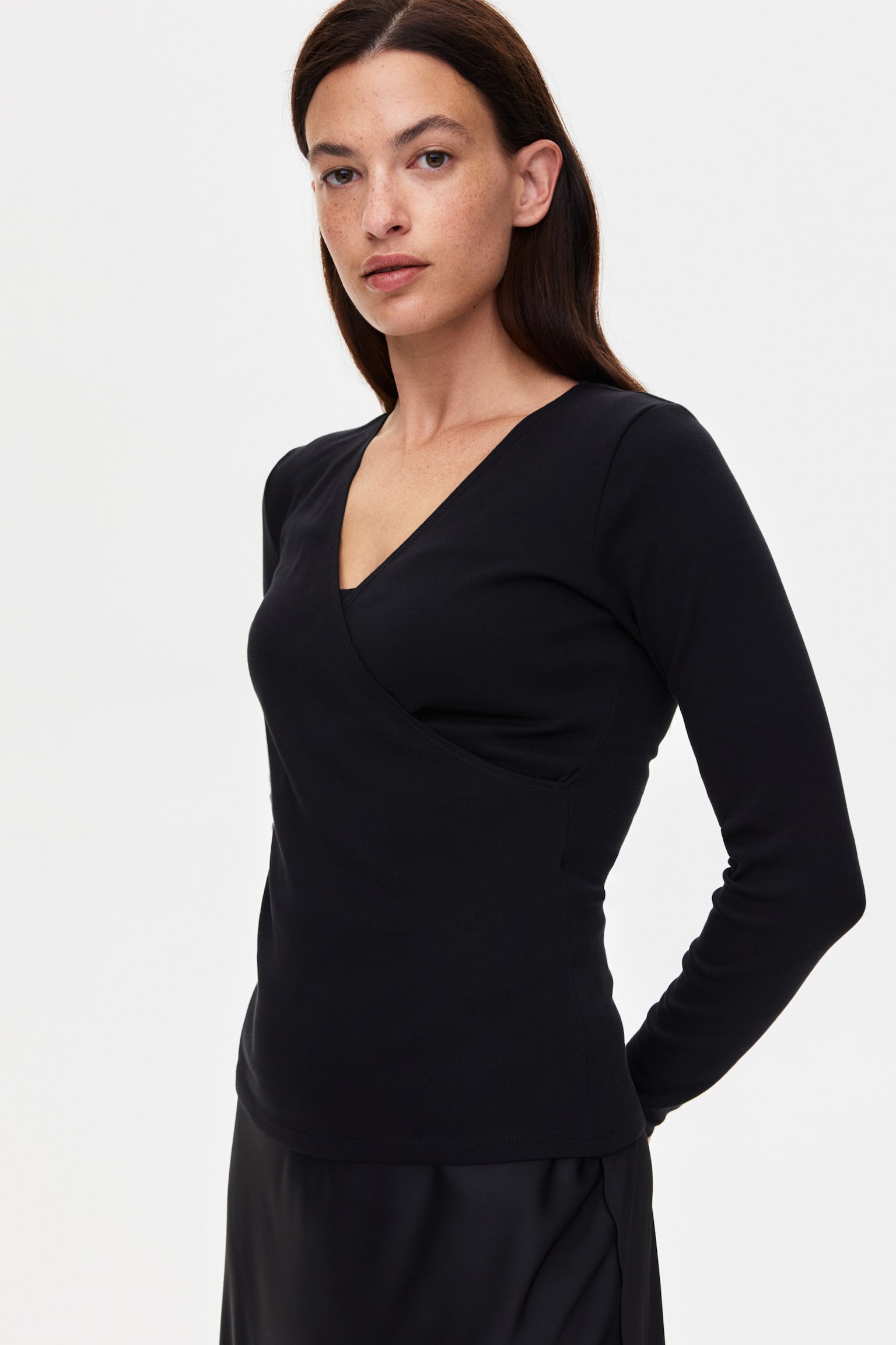 MAMA Ribbed nursing top - Black - 3