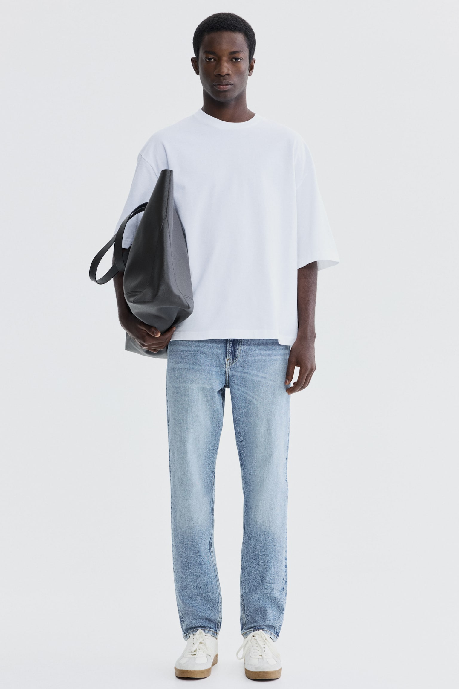 Tapered Jeans - Блакитний денім/Синій денім/Чорний денім/Сірий денім/Блакитний денім - 1