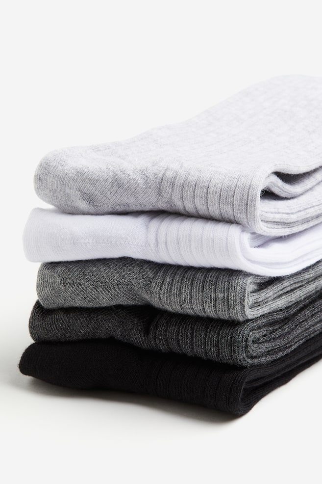 5-pack socks - Black/Grey/White - 2
