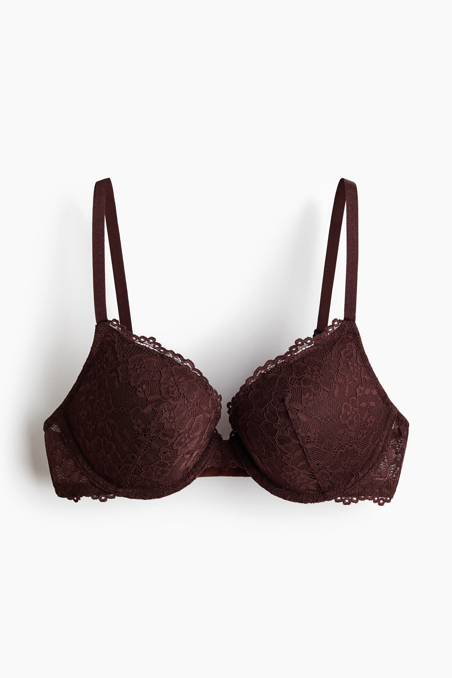 Dantel Push-up Sütyen - Koyu kahverengi/Açık pembe/Güvercin mavisi/Beyaz/Toz pembe/Tozlu mavi/Güvercin mavisi - 1