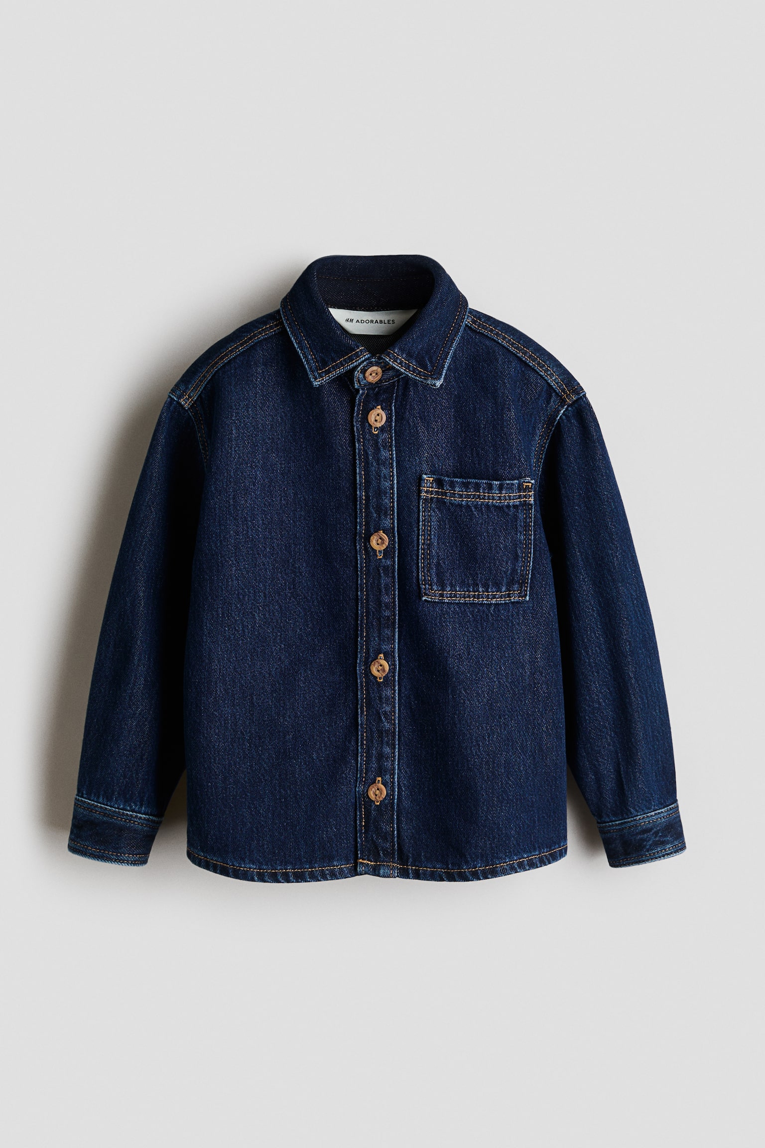 Denim overshirt - Dark denim blue - 1