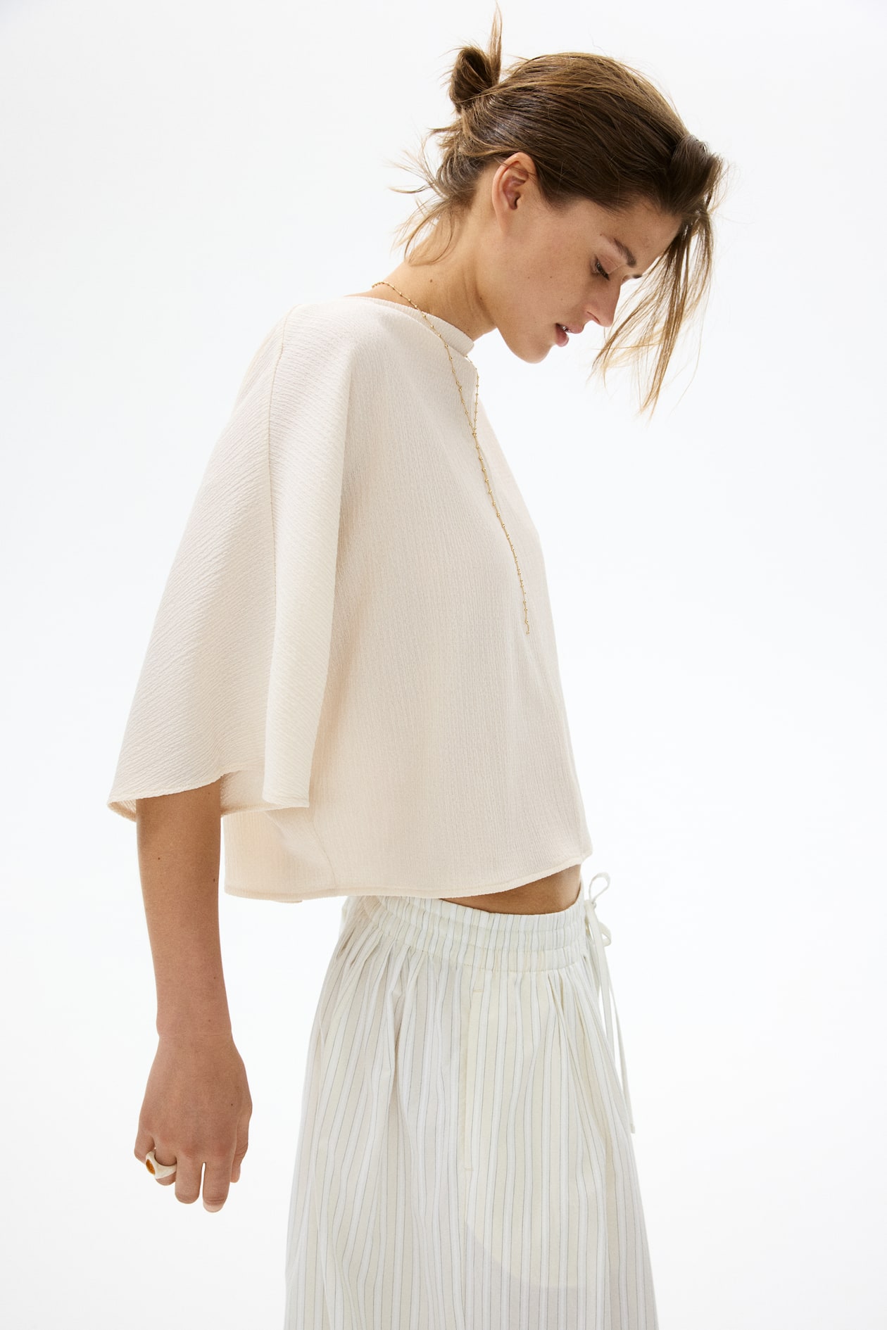 Crinkled Boat-Neck Top - image 4