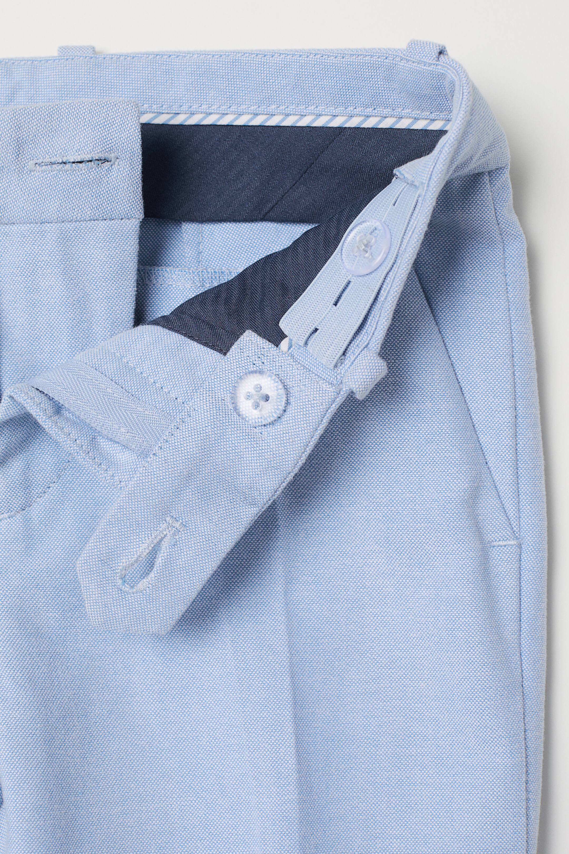 Zobacz większy obraz: Bawełniane spodnie garniturowe - Jasnoniebieski - Dziecko | H&M PL 3