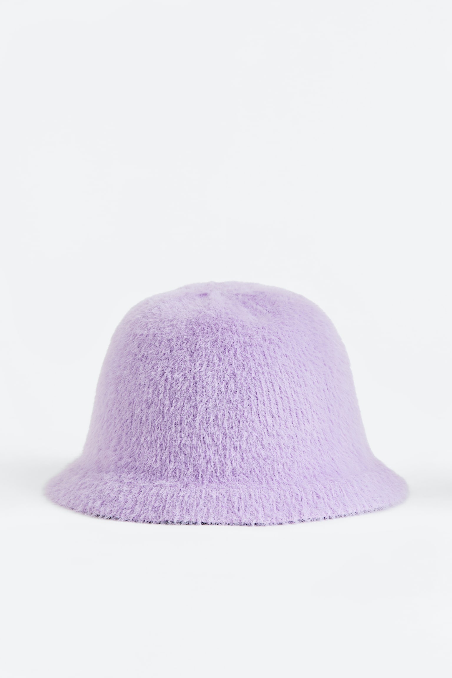 Fluffy-knit bucket hat - Light purple - 1