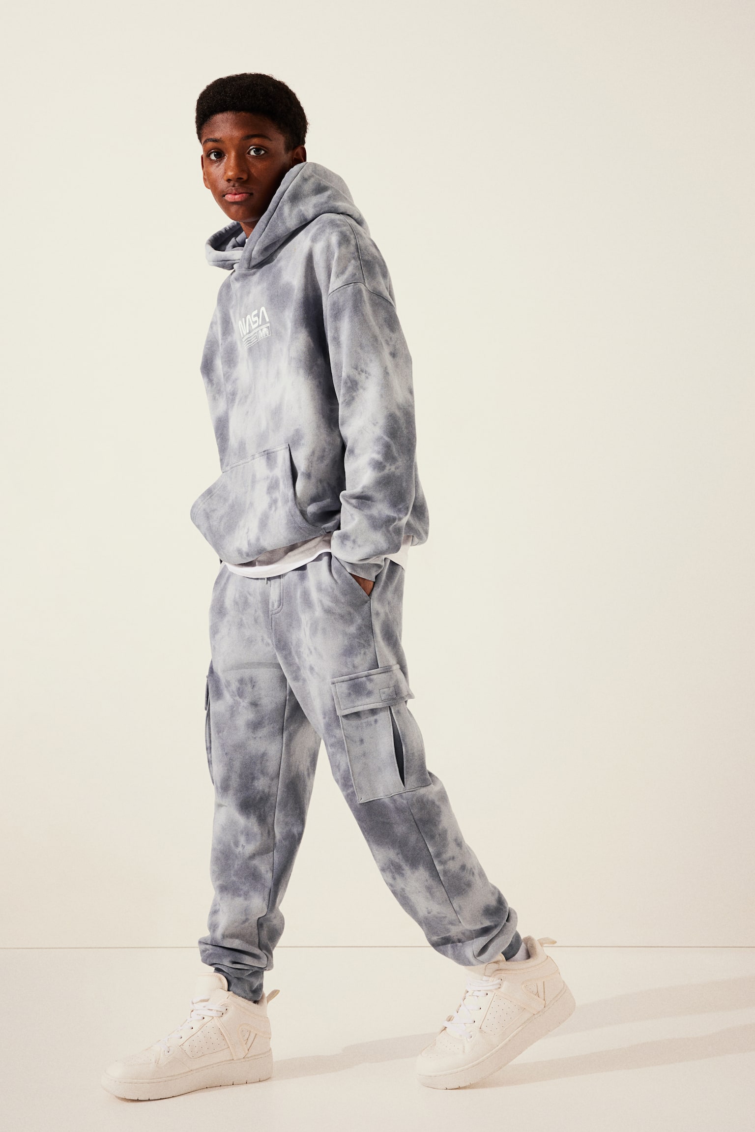 Cargo Track Pants - Grey/Tie dye/Black - 2